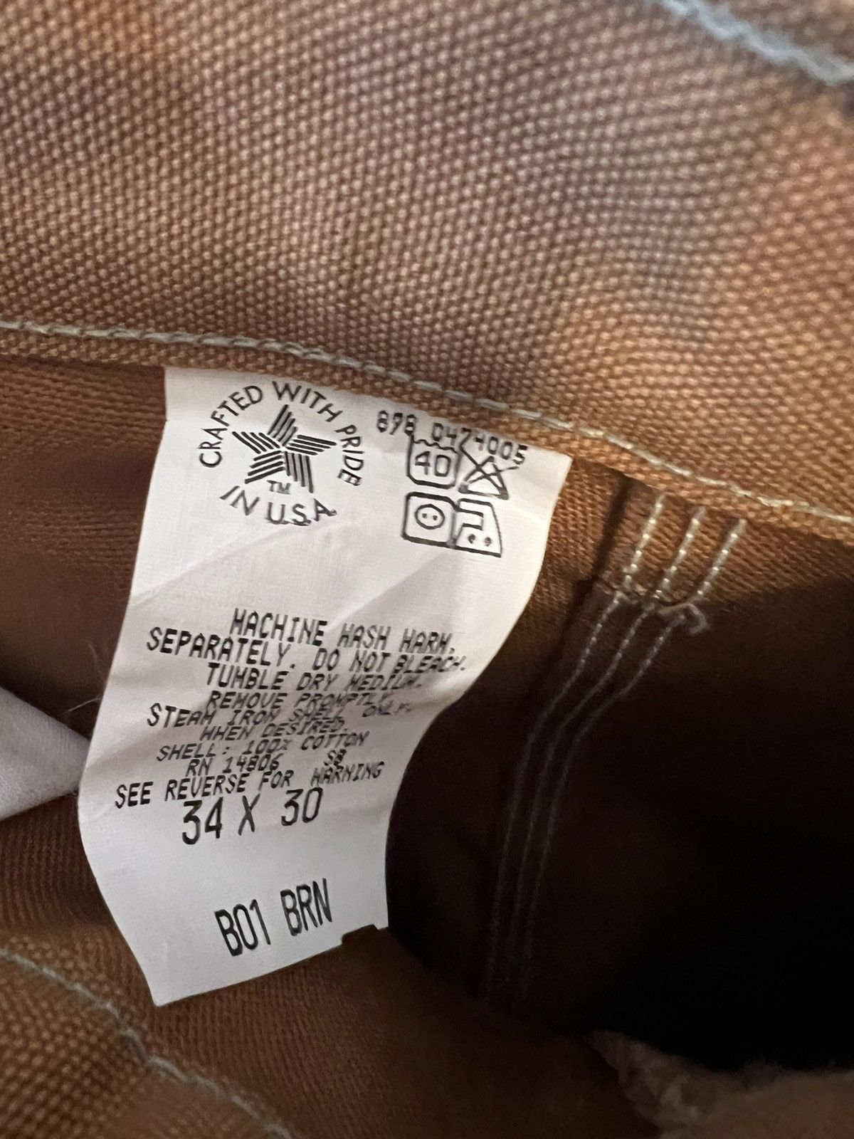 Carhartt Vintage carhartt unionmade doubleknee dungaree workpants Size US 34 / EU 50 - 3 Thumbnail