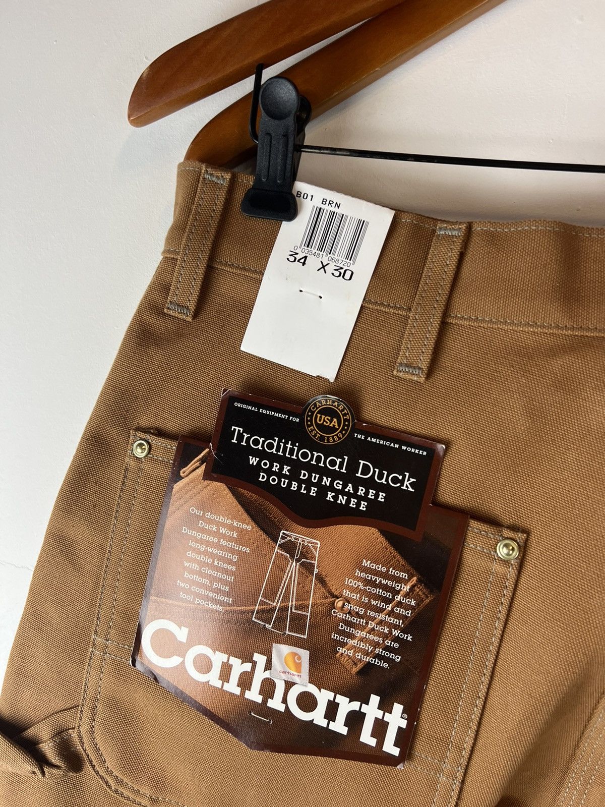 Carhartt Vintage carhartt unionmade doubleknee dungaree workpants Size US 34 / EU 50 - 5 Thumbnail