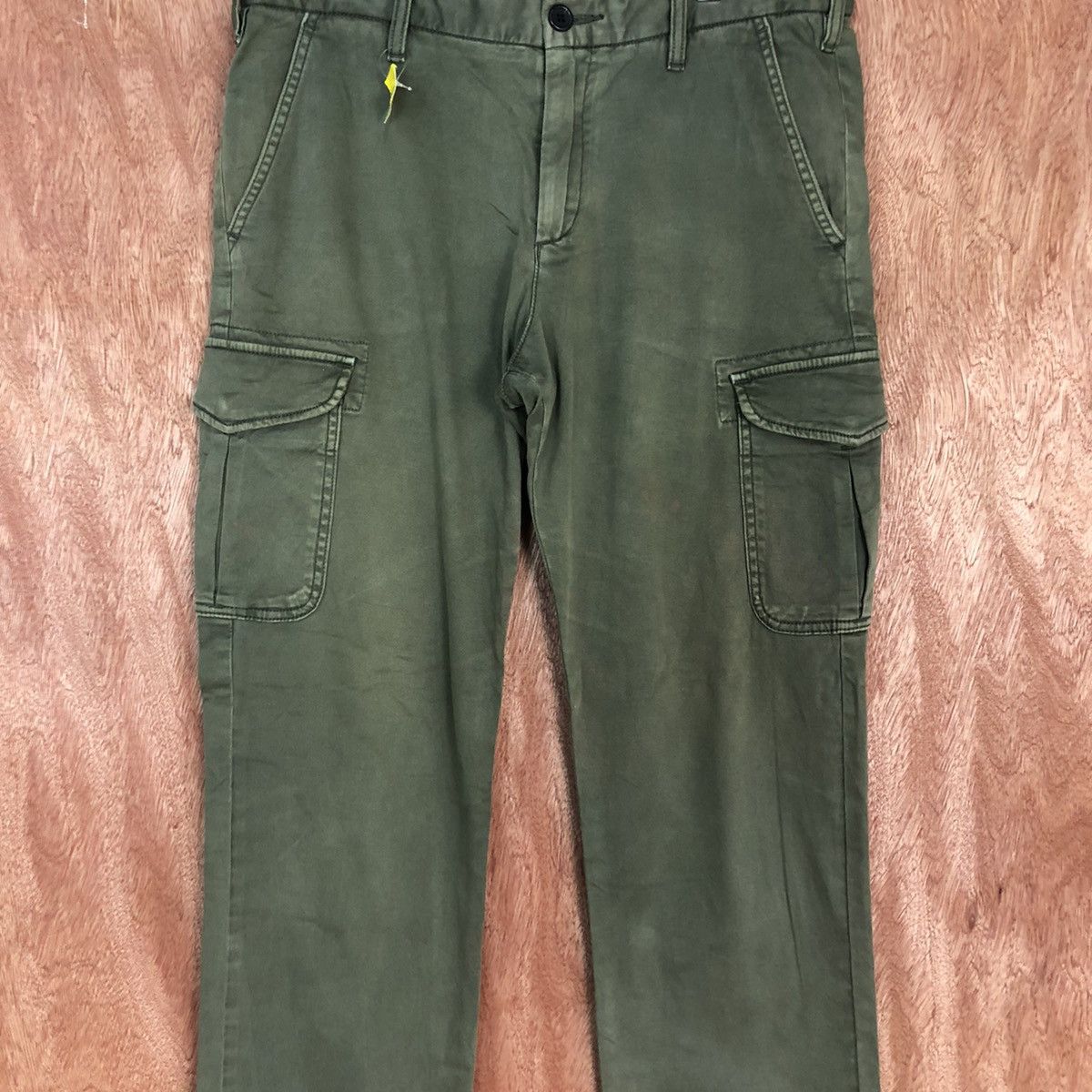 Japanese Brand Uniqlo Green Multipocket utility Cargo Pants #2640 Size US 32 / EU 48 - 4 Thumbnail