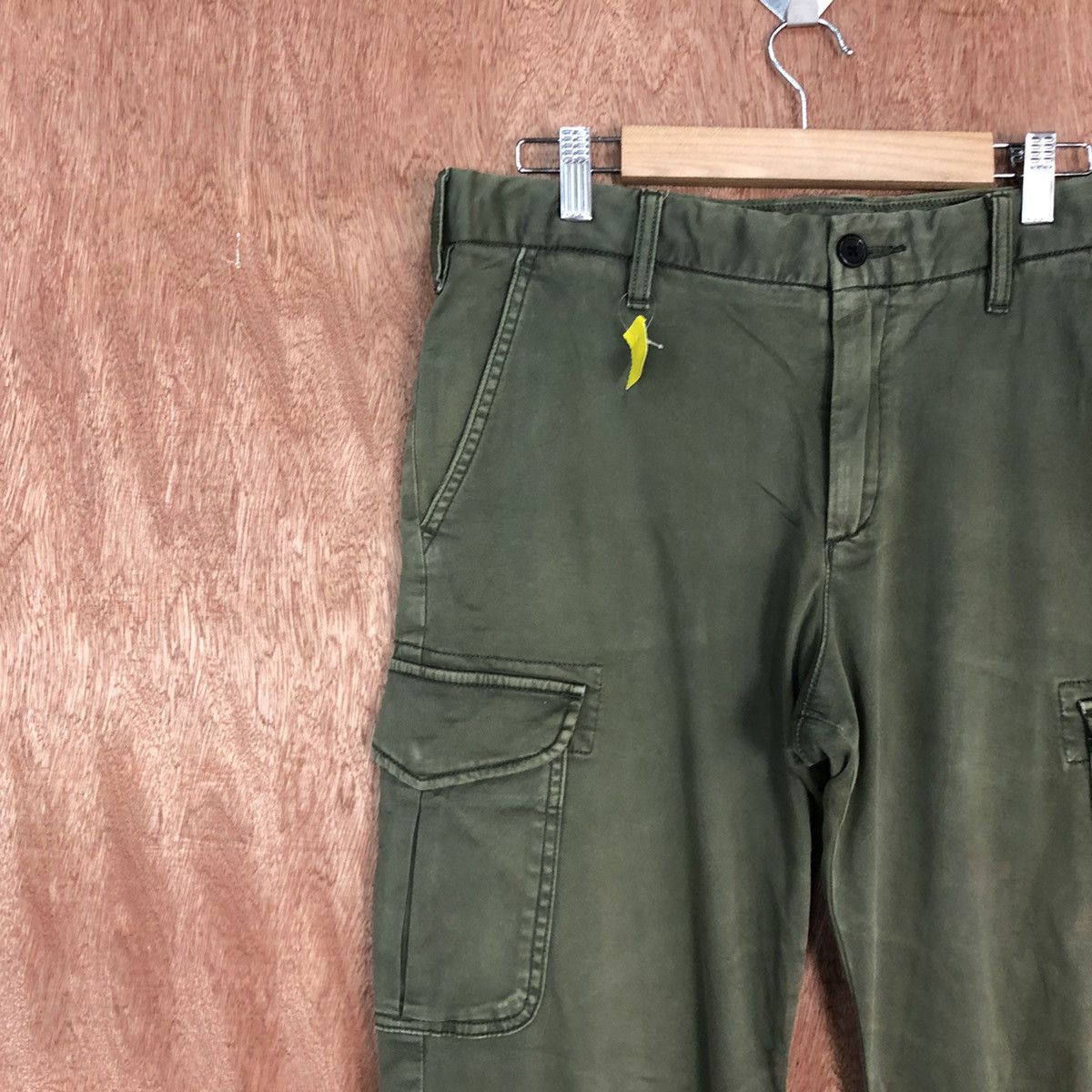 Japanese Brand Uniqlo Green Multipocket utility Cargo Pants #2640 Size US 32 / EU 48 - 6 Thumbnail