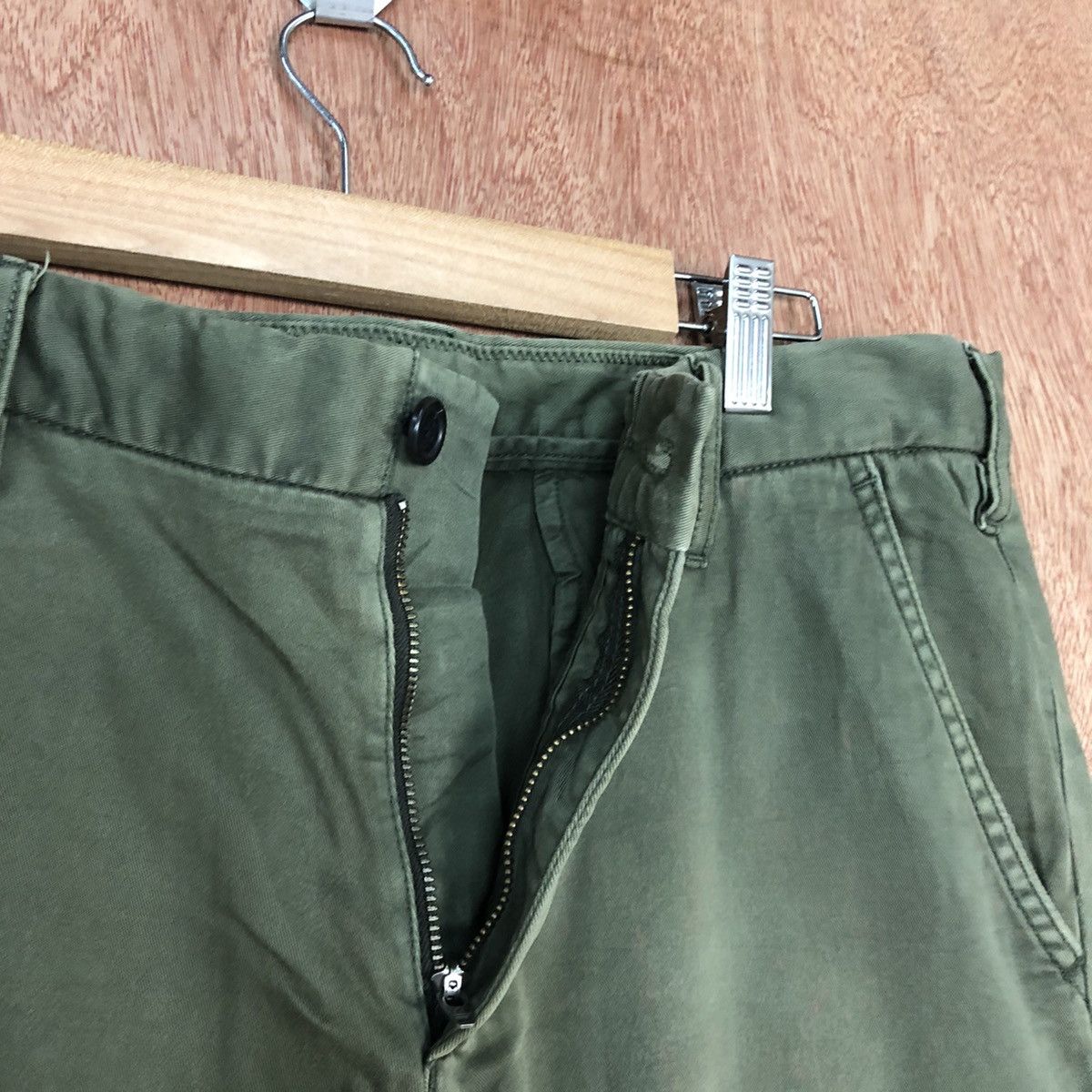 Japanese Brand Uniqlo Green Multipocket utility Cargo Pants #2640 Size US 32 / EU 48 - 8 Thumbnail