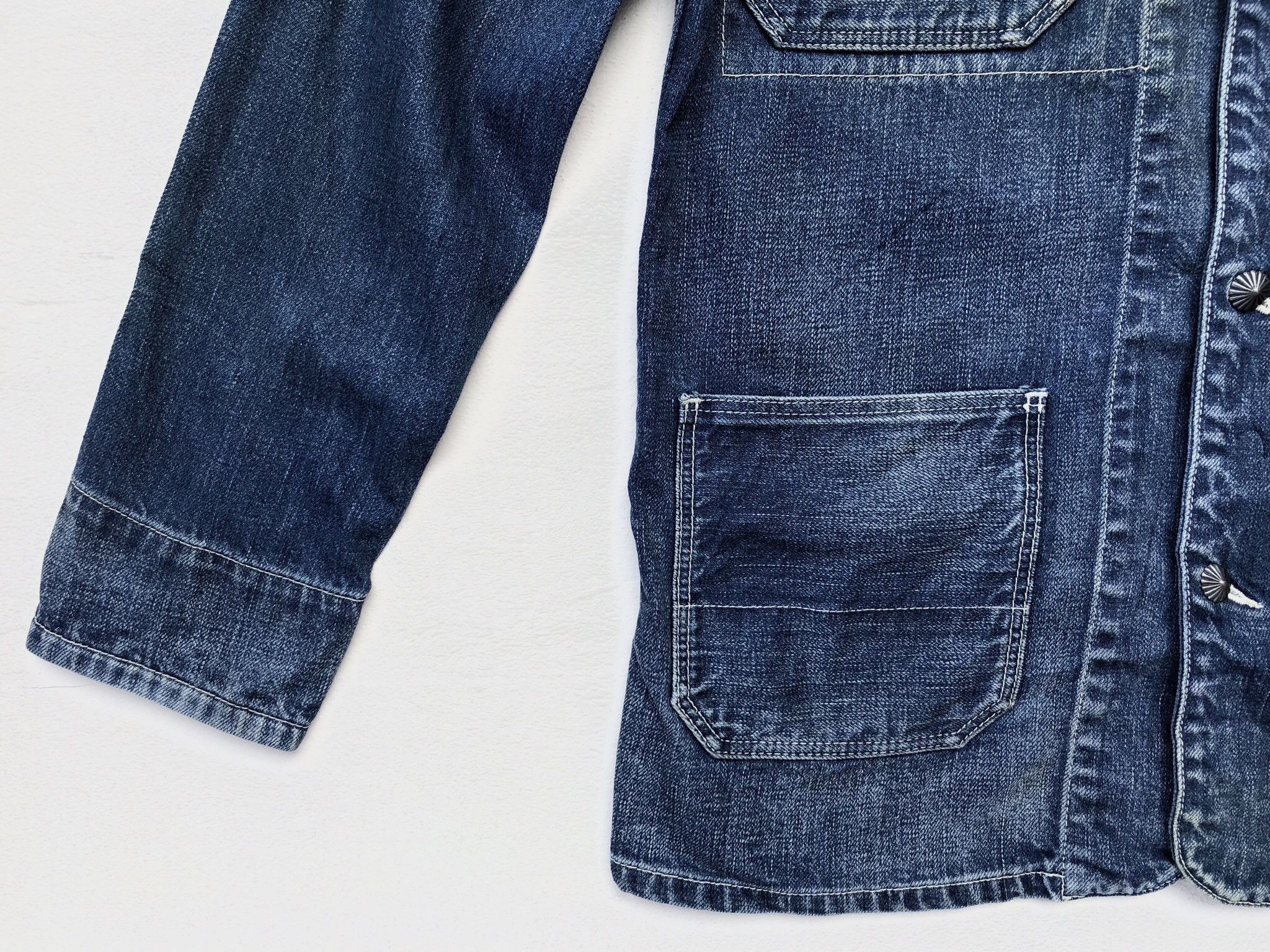 Designer × Japanese Brand Seveskig Light Blue Jeans Chore Jacket/Workwear Style Size US S / EU 44-46 / 1 - 7 Thumbnail