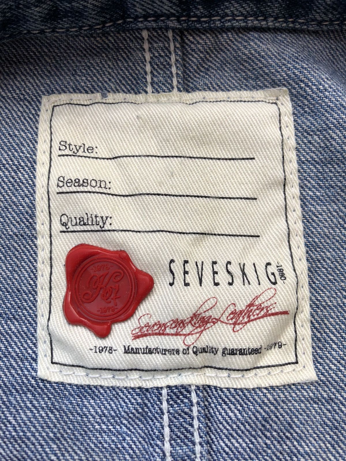 Designer × Japanese Brand Seveskig Light Blue Jeans Chore Jacket/Workwear Style Size US S / EU 44-46 / 1 - 15 Thumbnail