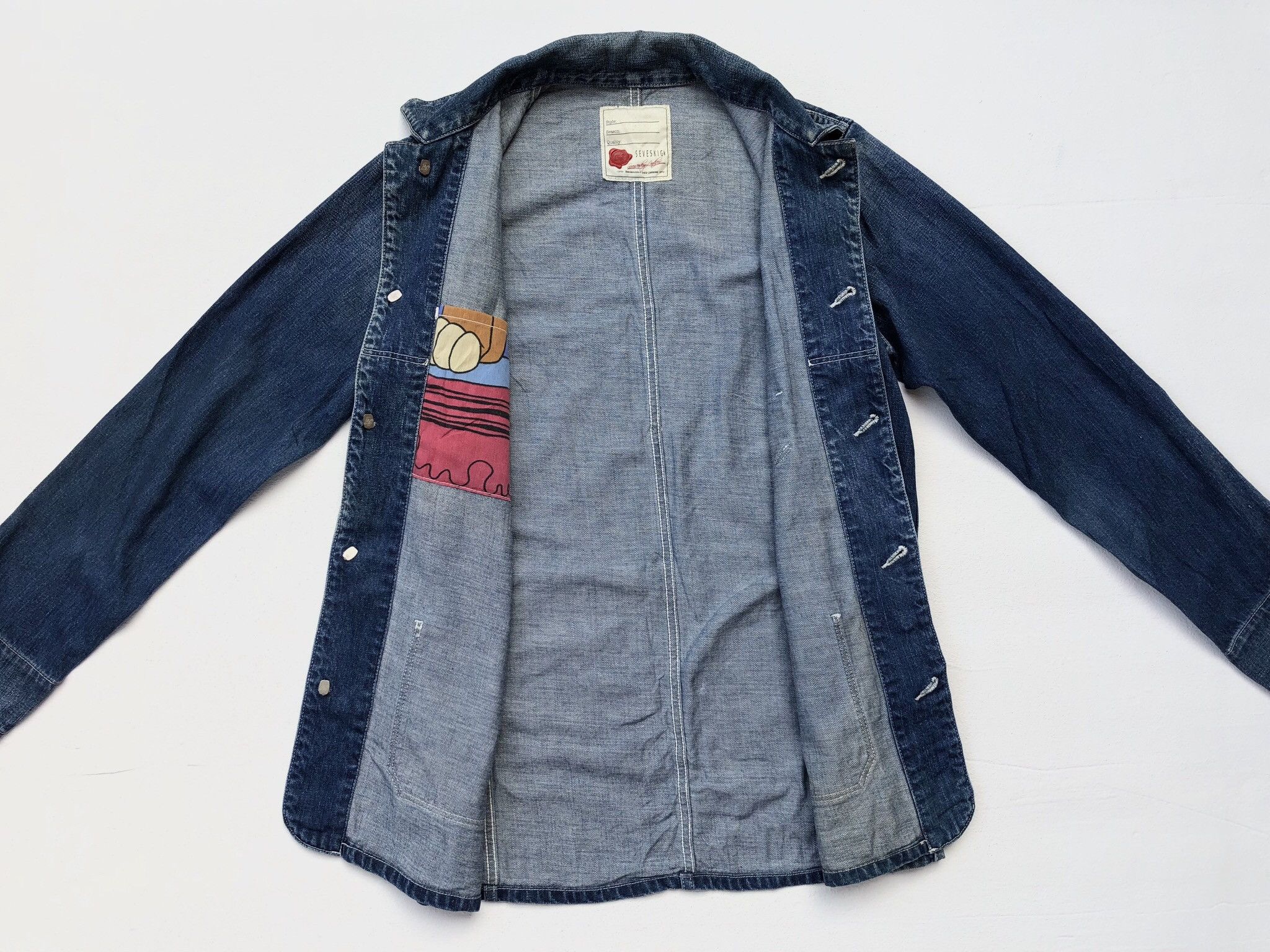 Designer × Japanese Brand Seveskig Light Blue Jeans Chore Jacket/Workwear Style Size US S / EU 44-46 / 1 - 8 Thumbnail