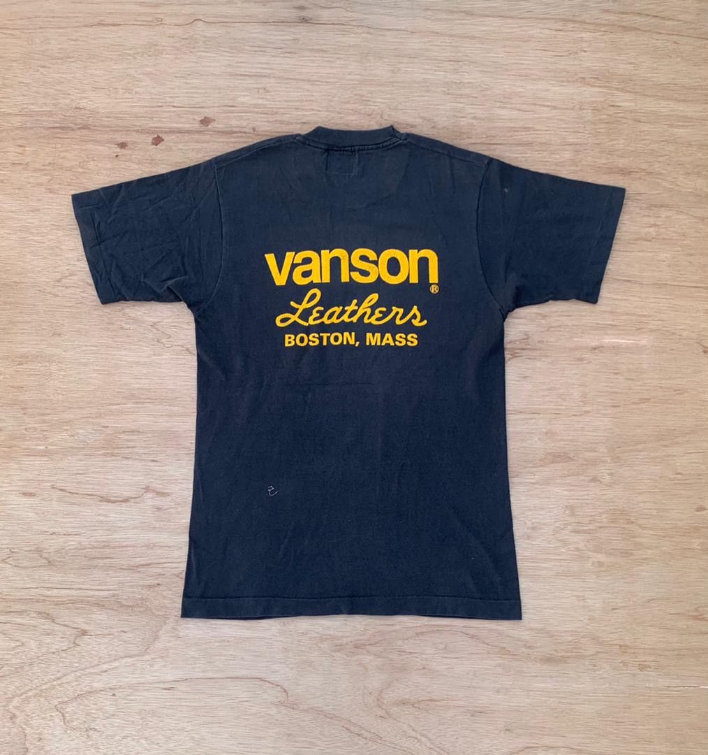 image of Vanson Leathers x Vintage Tee Vanson C3 in Black, Men's (Size Small)