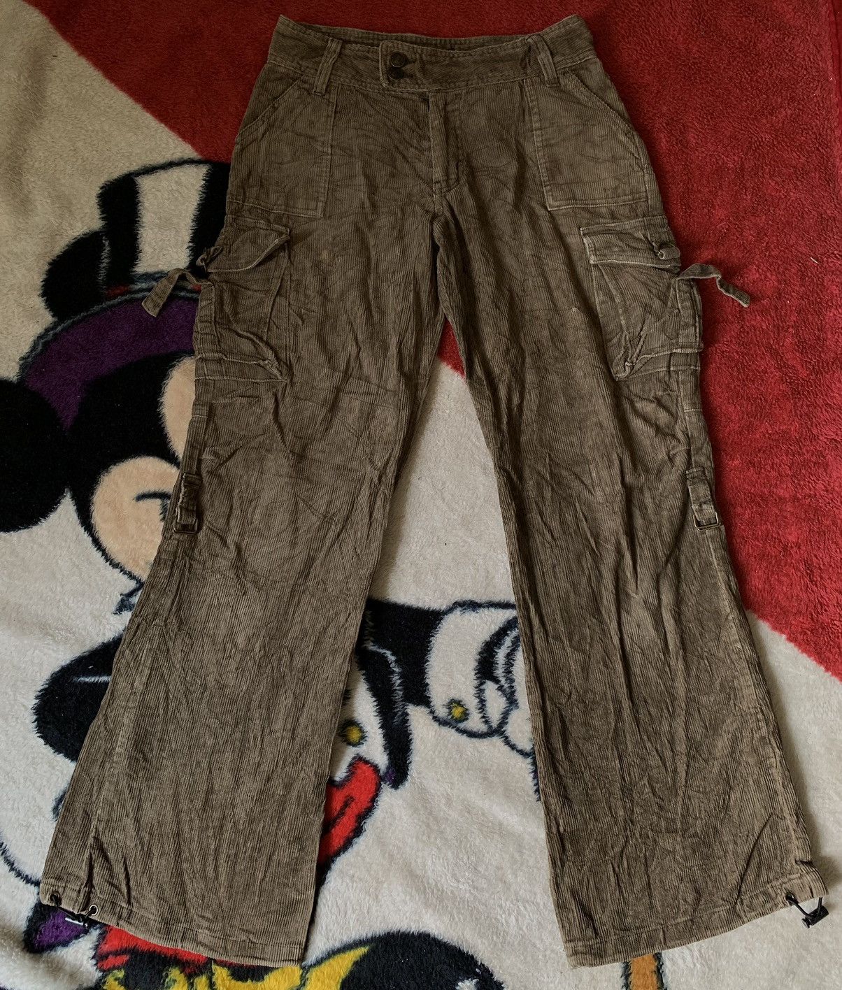 20471120 × Japanese Brand JAPANESE CORDUROY CARGO PANT RARE Size 28" / US 6 / IT 42 - 2 Thumbnail