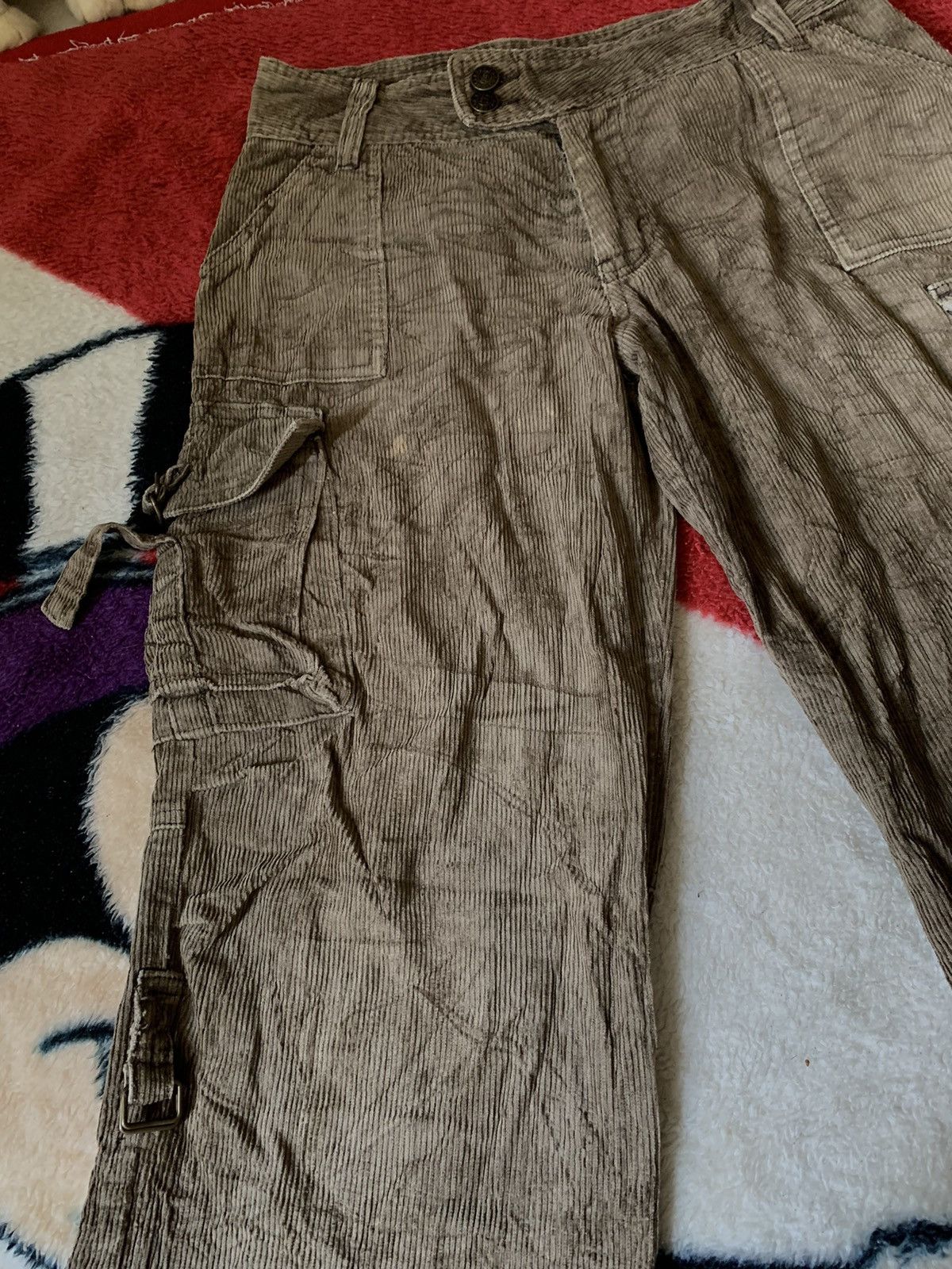 20471120 × Japanese Brand JAPANESE CORDUROY CARGO PANT RARE Size 28" / US 6 / IT 42 - 4 Thumbnail