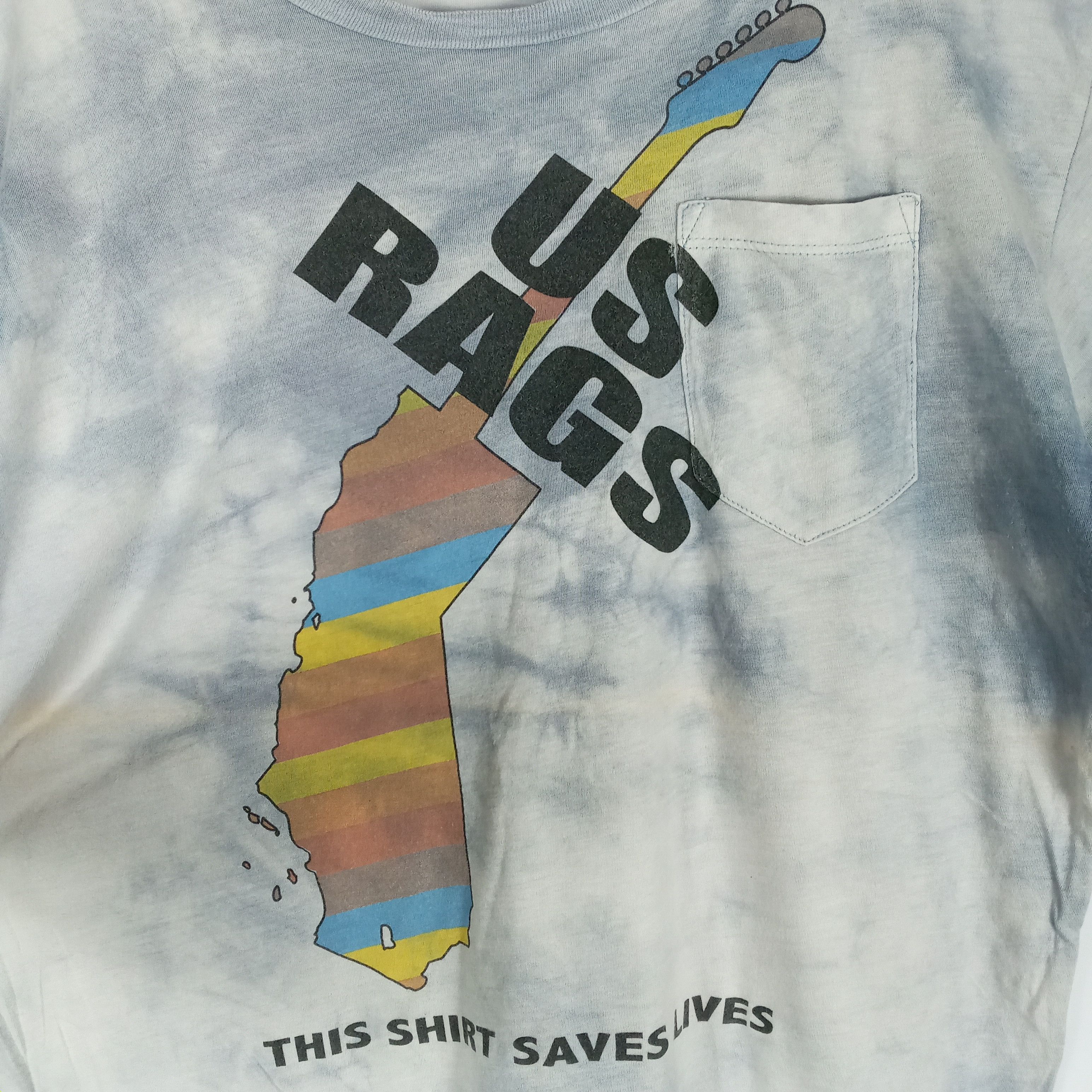 Vintage Vintage US Rags Parody Live Aid Saves Lives Concert Tee Size US L / EU 52-54 / 3 - 3 Thumbnail