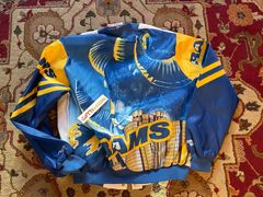 Vintage 80s Los Angeles LA Rams Chalk Line Satin Bomber Jacket