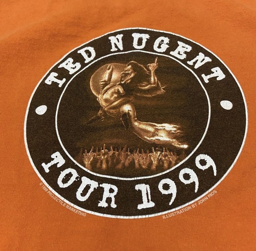 Band Tees Vintage 90s ted nugent tshirt tour 1999 Size US XL / EU 56 / 4 - 4 Thumbnail
