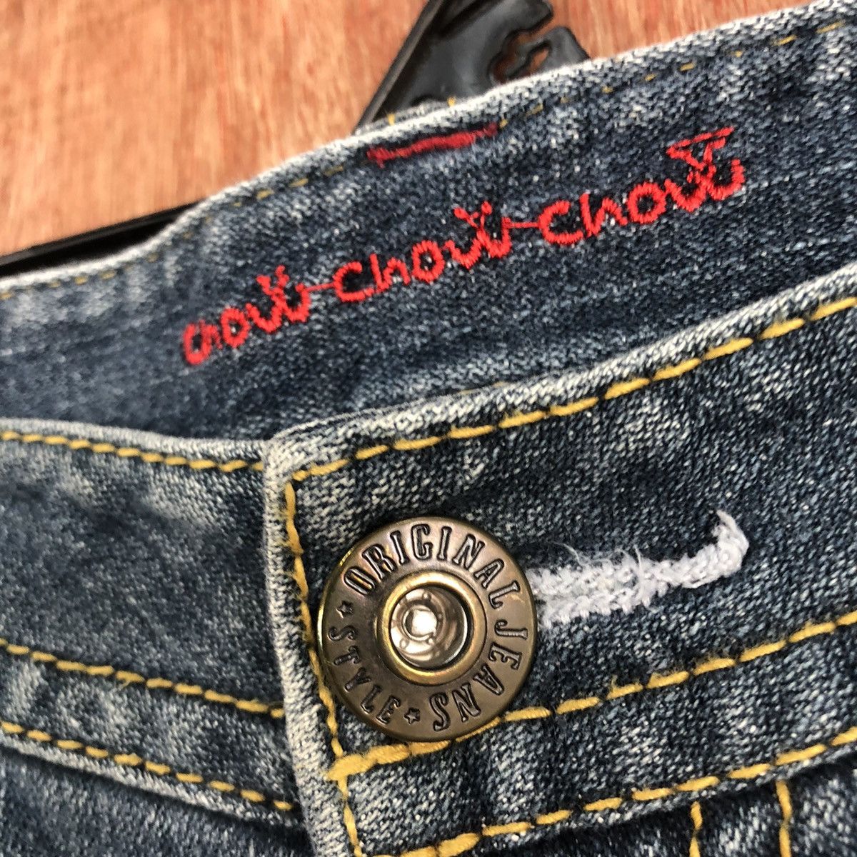 Japanese Brand D Chow Chow Blue Multipocket Jeans Pants #2342 Size 28" / US 6 / IT 42 - 8 Thumbnail
