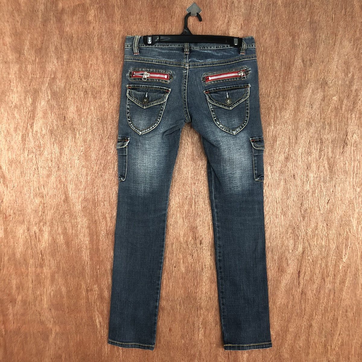 Japanese Brand D Chow Chow Blue Multipocket Jeans Pants #2342 Size 28" / US 6 / IT 42 - 10 Thumbnail