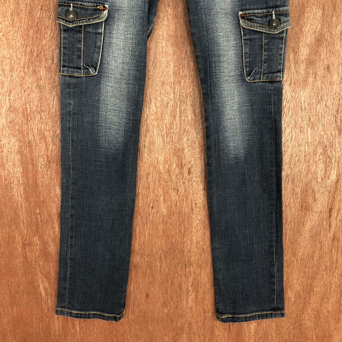Japanese Brand D Chow Chow Blue Multipocket Jeans Pants #2342 Size 28" / US 6 / IT 42 - 3 Thumbnail