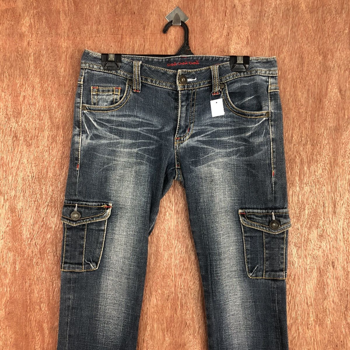 Japanese Brand D Chow Chow Blue Multipocket Jeans Pants #2342 Size 28" / US 6 / IT 42 - 2 Thumbnail