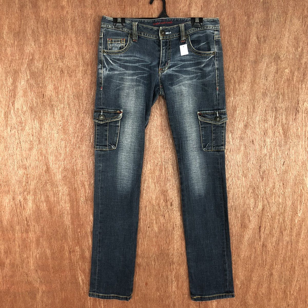 Japanese Brand D Chow Chow Blue Multipocket Jeans Pants #2342 Size 28" / US 6 / IT 42 - 1 Thumbnail