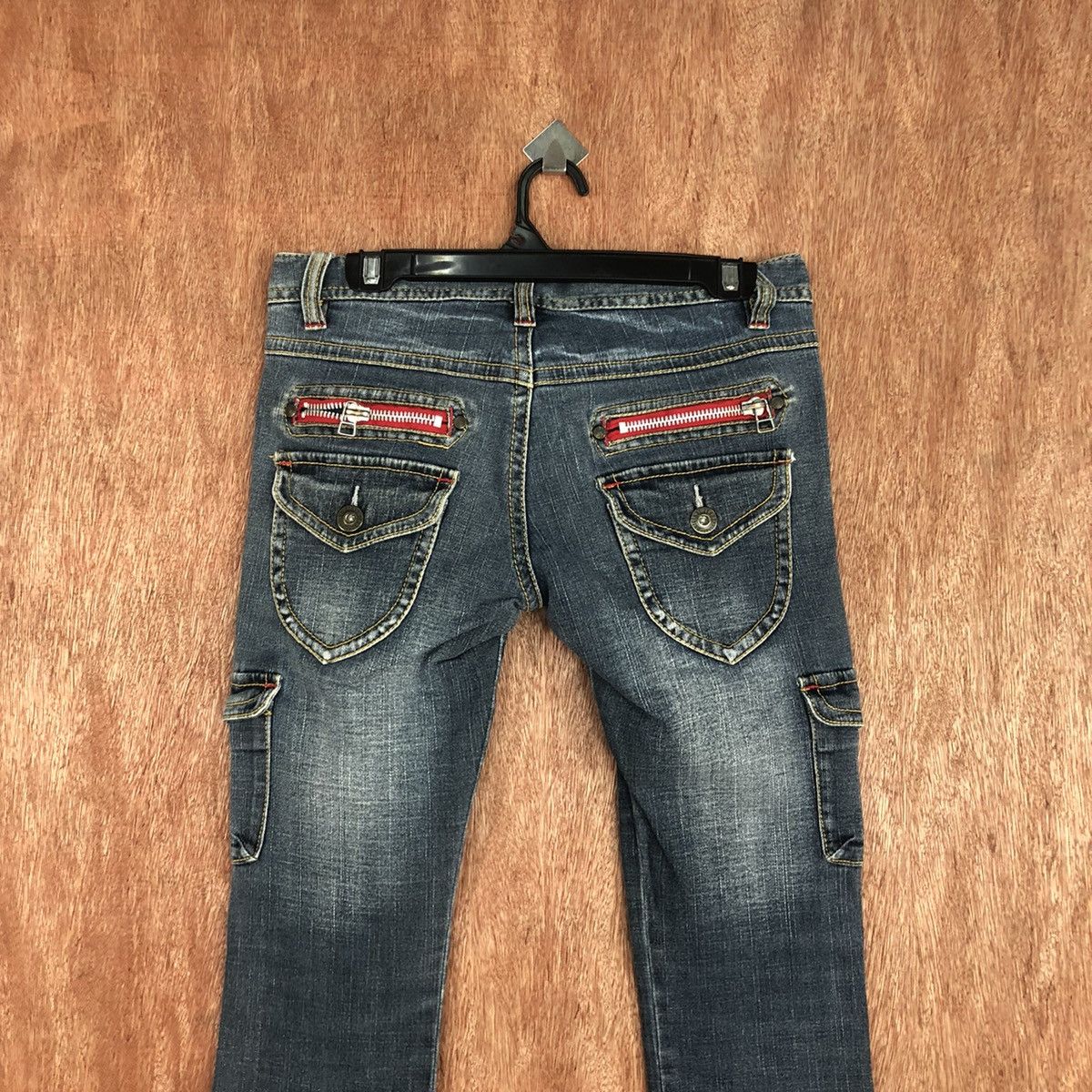 Japanese Brand D Chow Chow Blue Multipocket Jeans Pants #2342 Size 28" / US 6 / IT 42 - 11 Thumbnail
