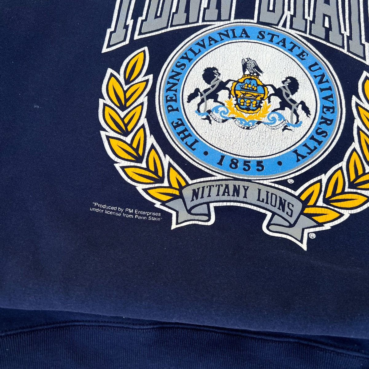 Vintage Vintage 90s Penn State University Seal Sweatshirt Size US XXL / EU 58 / 5 - 2 Thumbnail