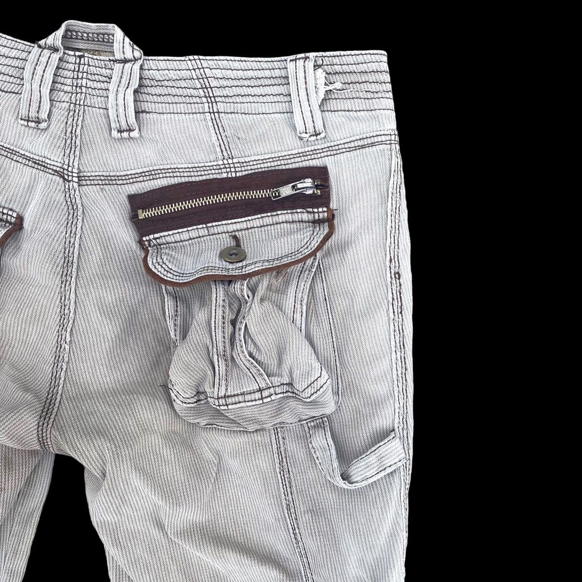 Designer × Hysteric Glamour × Japanese Brand Super Flared Cargo Carpenter Multi Pocket Utility Pants Size US 33 - 15 Thumbnail