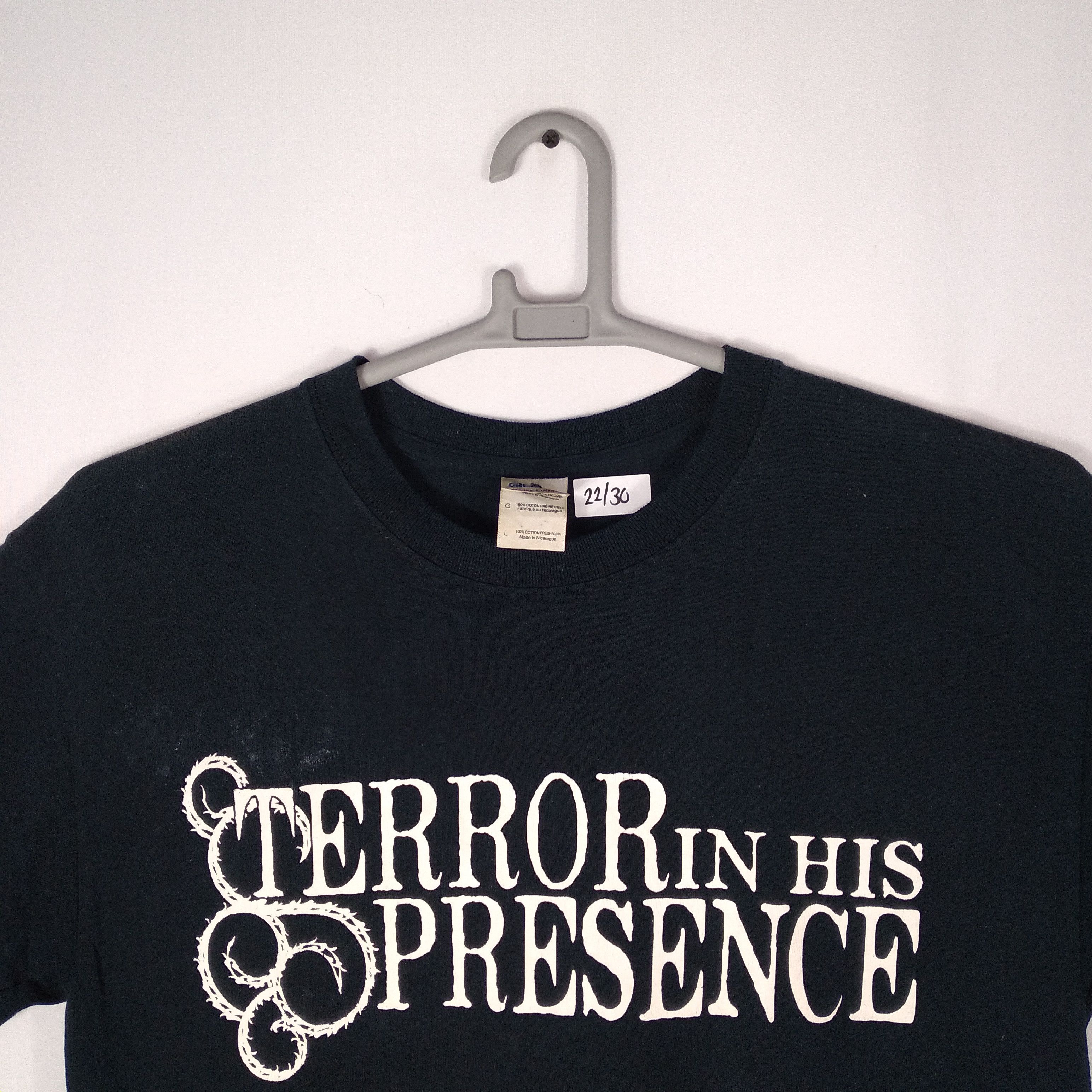 Band Tees × Vintage Vintage Terror In His Presence Spellout Metal Band Shirt Size US L / EU 52-54 / 3 - 2 Thumbnail