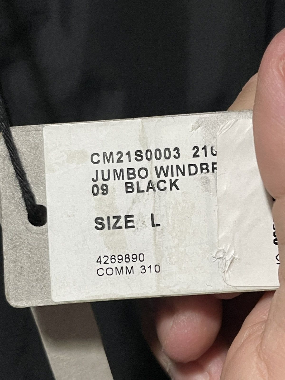 Champion × Rick Owens ***FINAL DROP***SS21 Jumbo Windbreaker Size US L / EU 52-54 / 3 - 10 Thumbnail