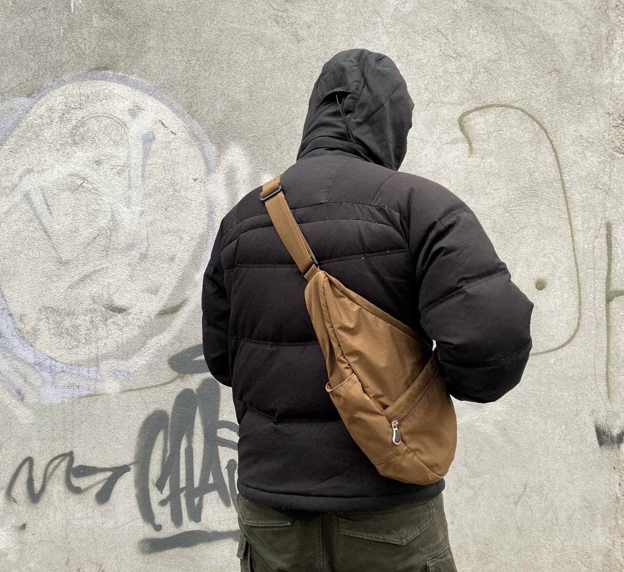 20471120 × If Six Was Nine × Japanese Brand Vintage Brown Nylon Sling Bag / Shoulder bag miyake style Size ONE SIZE - 2 Thumbnail