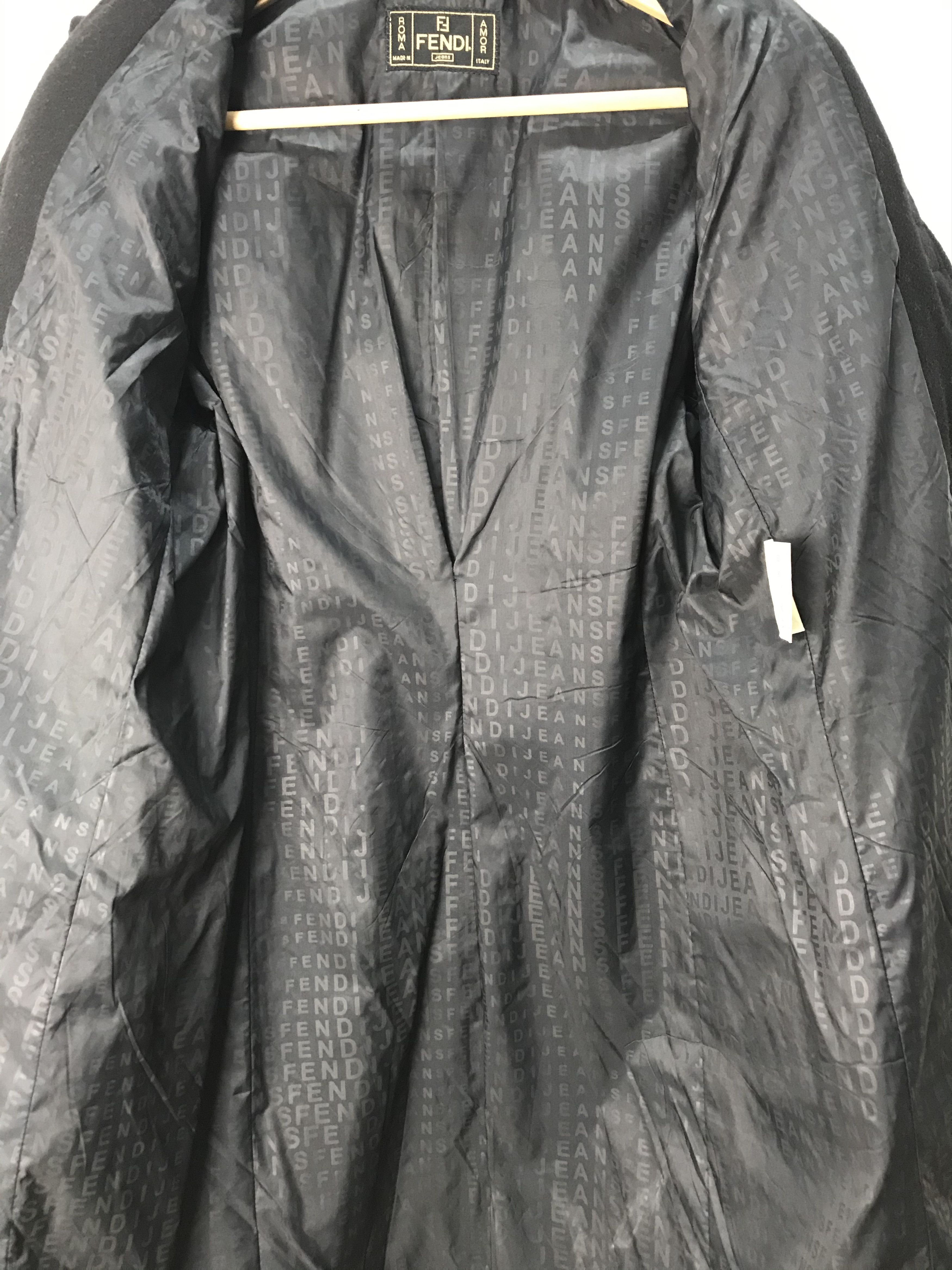 Fendi Vintage Fendi Jeans Wool Long Jacket Size US S / EU 44-46 / 1 - 11 Thumbnail
