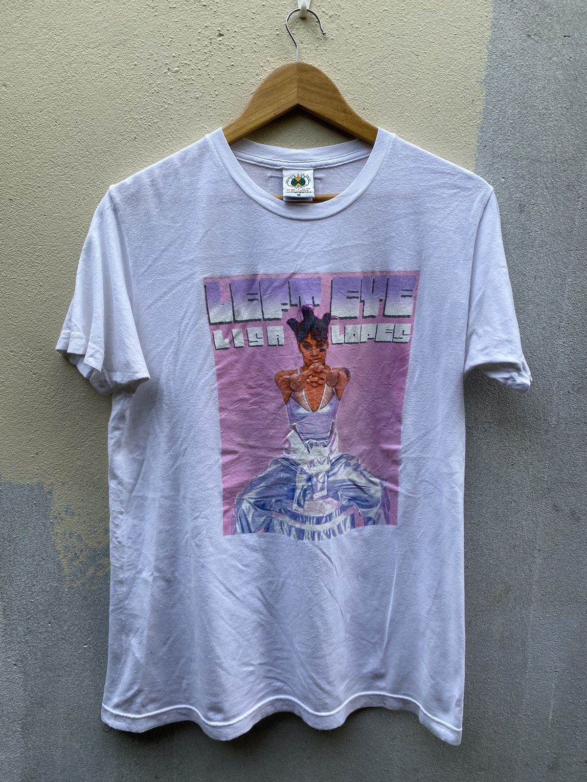 Cross Colours × Rap Tees Left Eye Lisa Lopes Rapper Groups TLC White Shirts Size US M / EU 48-50 / 2 - 1 Thumbnail