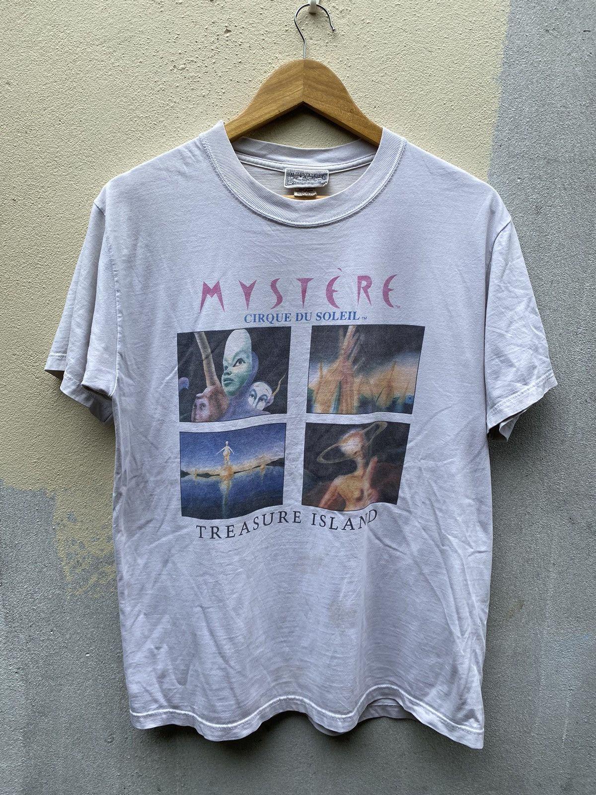 image of Rare Mystere Cirque Du Soleil Dance White Shirt, Men's (Size Medium)