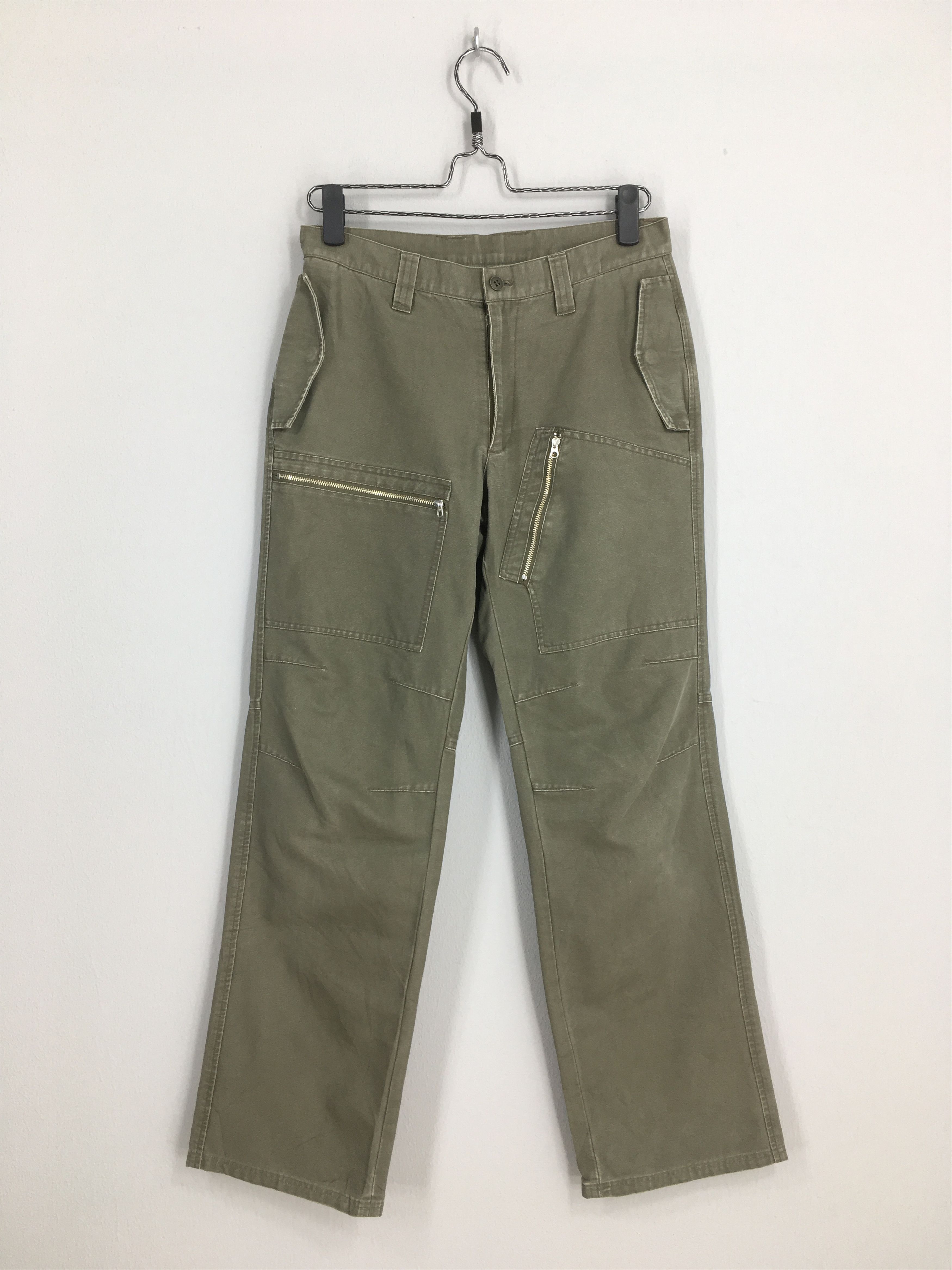 image of Comme Ca Ism Japan Multi Pocket Pants Bondage Style in Olive, Men's (Size 28)