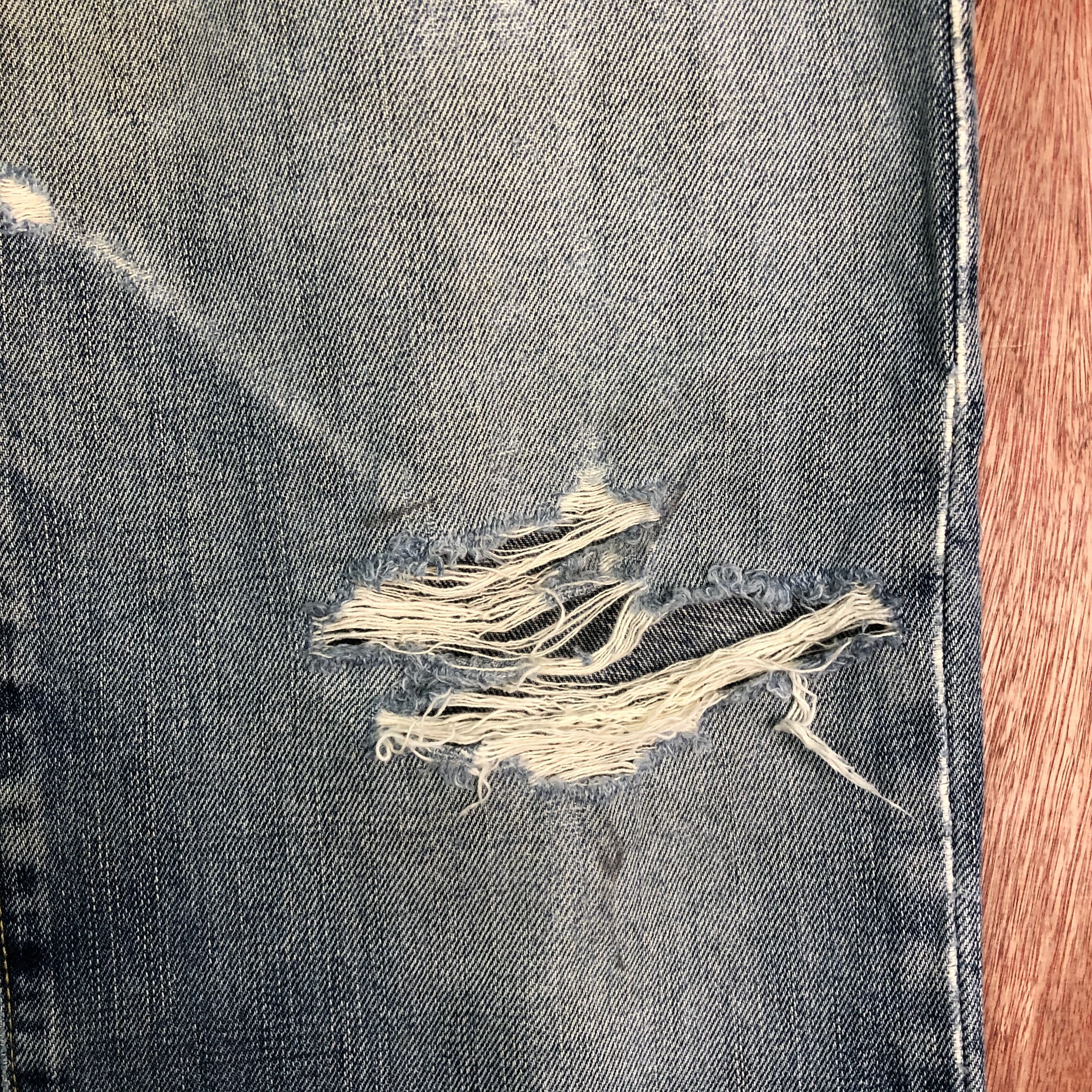 Japanese Brand × Uniqlo Vintage distressed Jun Takahashi Uniqlo jeans Size US 32 / EU 48 - 5 Thumbnail