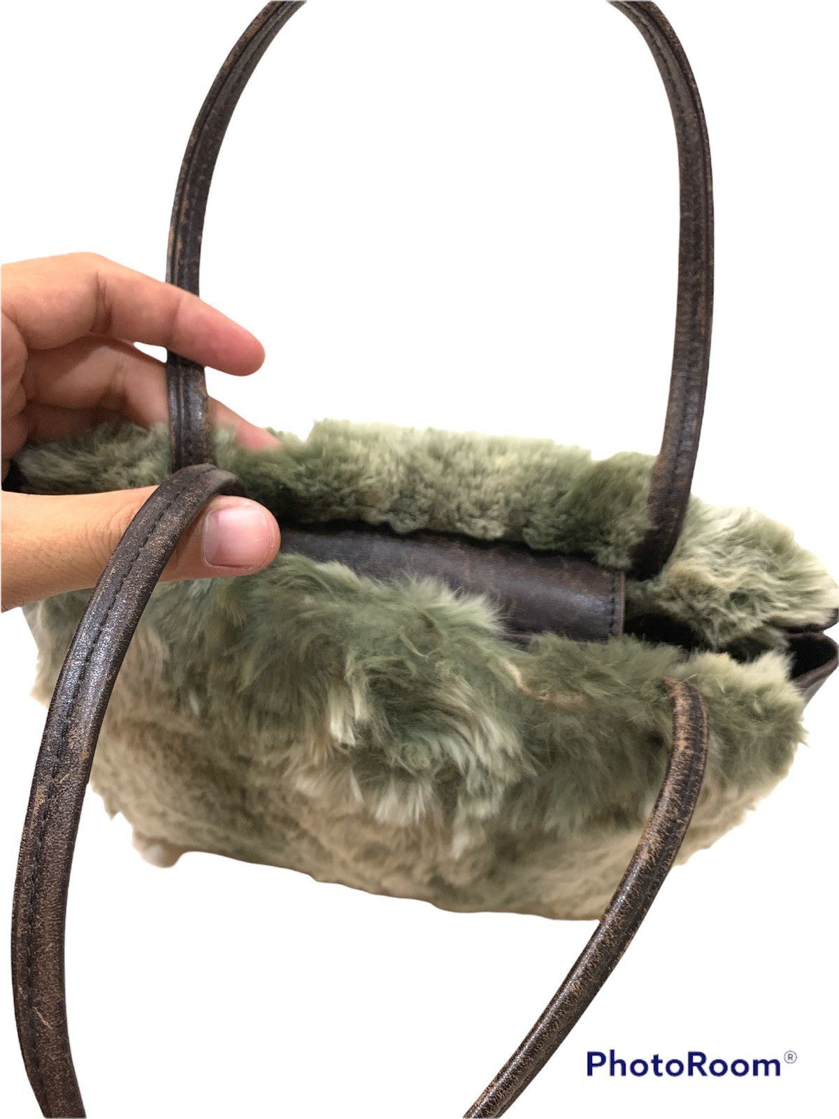 Japanese Brand VINTAGE INED BY YOHJI YAMAMOTO FAUX FUR LEATHER BAG Size ONE SIZE - 5 Thumbnail