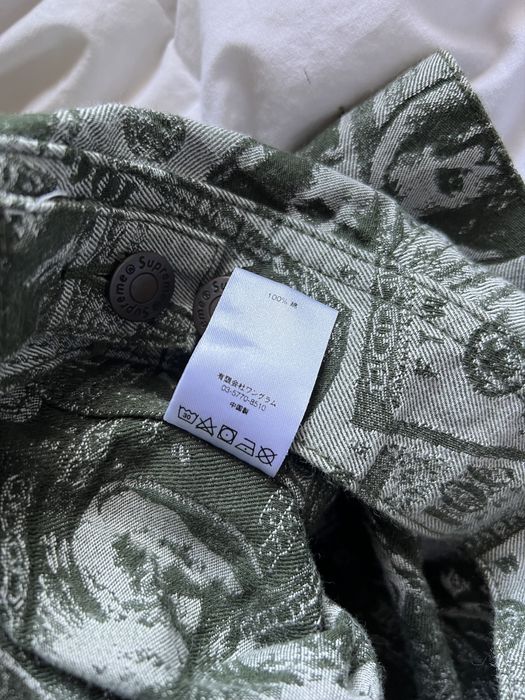 Supreme Supreme 100 Dollar Bill Trucker Jacket in Green | Grailed