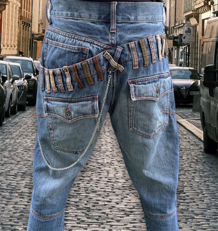 Grunt Style 🔥Vtg TURNA Insane Slanted Double Waist Street Wear Denim Size US 32 / EU 48 - 1 Thumbnail