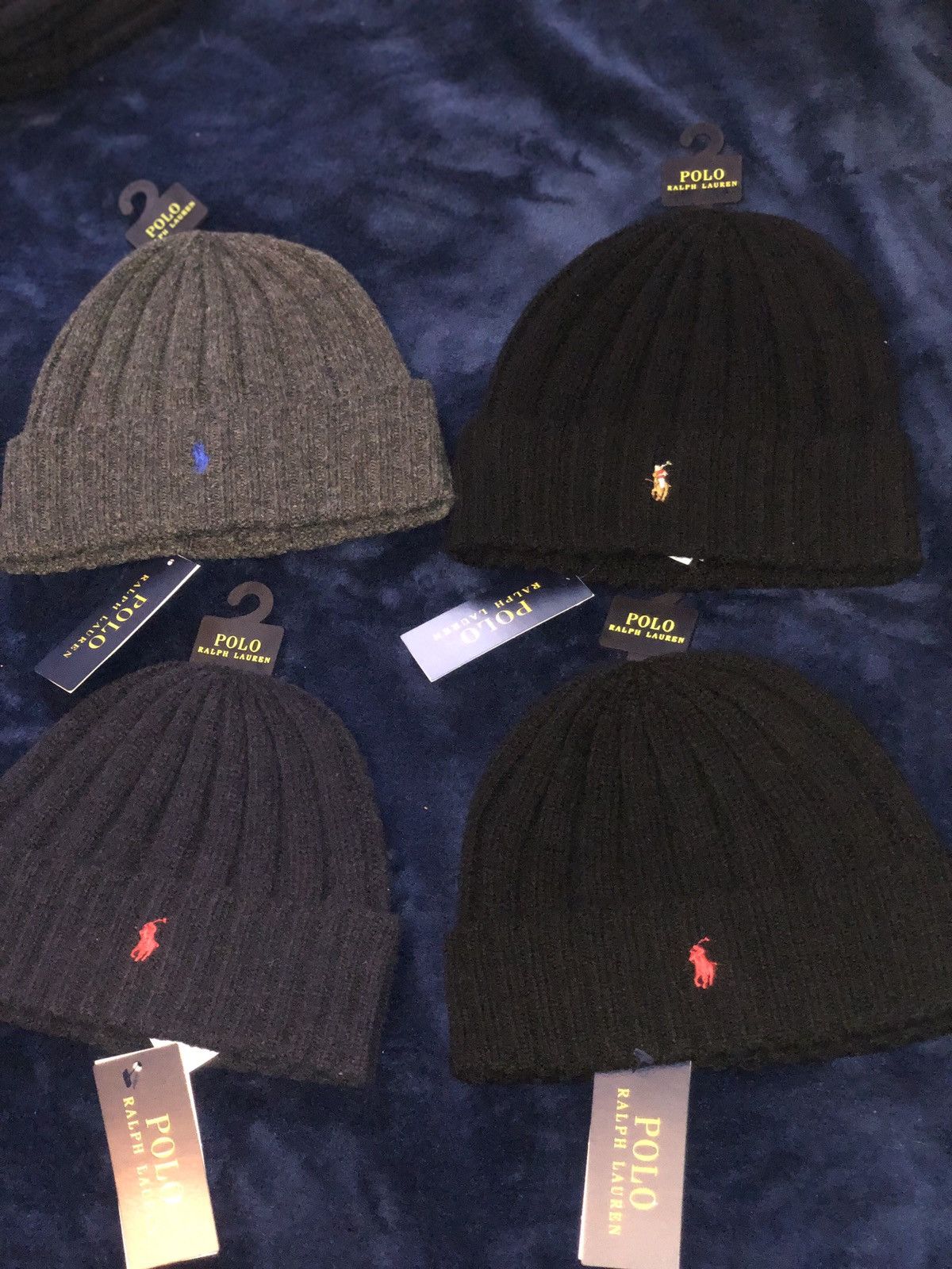 Polo Ralph Lauren Polo Ralph Lauren Beanie NWT Charcoal Blue RL Black Polo Hat Size ONE SIZE - 4 Thumbnail