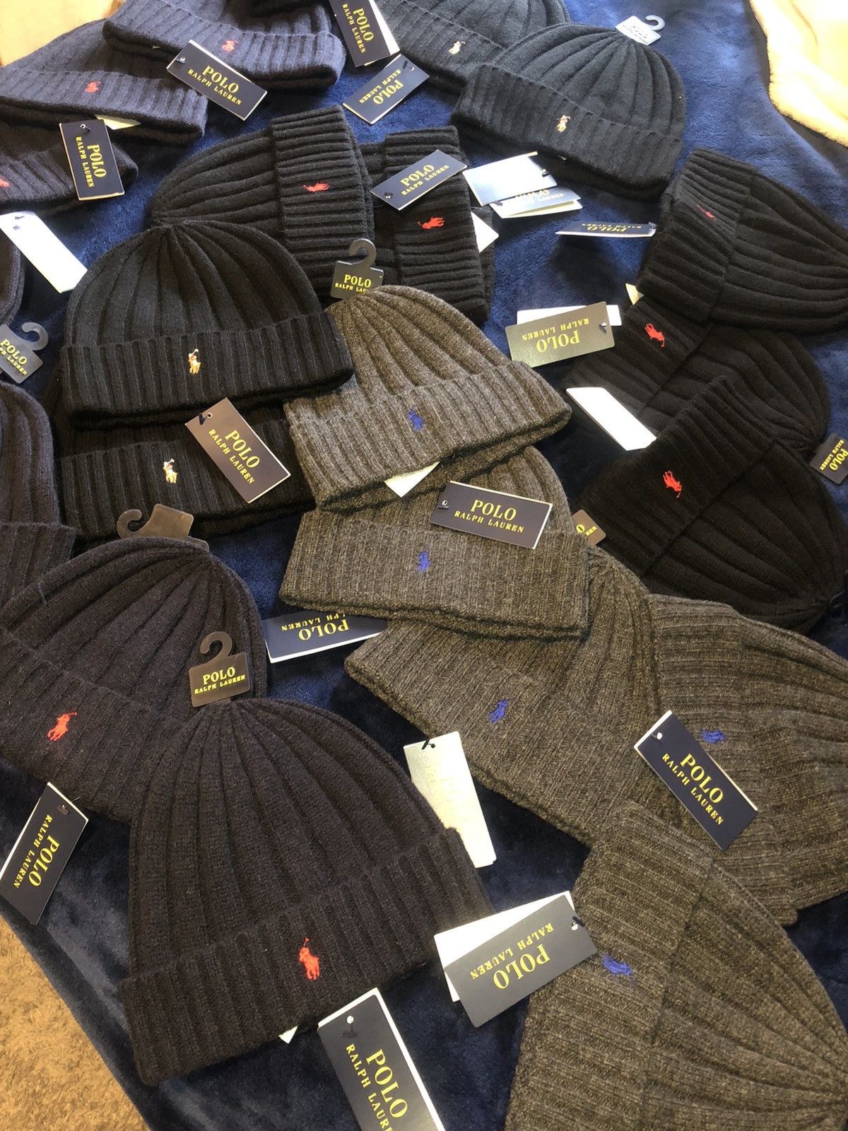 Polo Ralph Lauren Polo Ralph Lauren Beanie NWT Charcoal Blue RL Black Polo Hat Size ONE SIZE - 1 Thumbnail