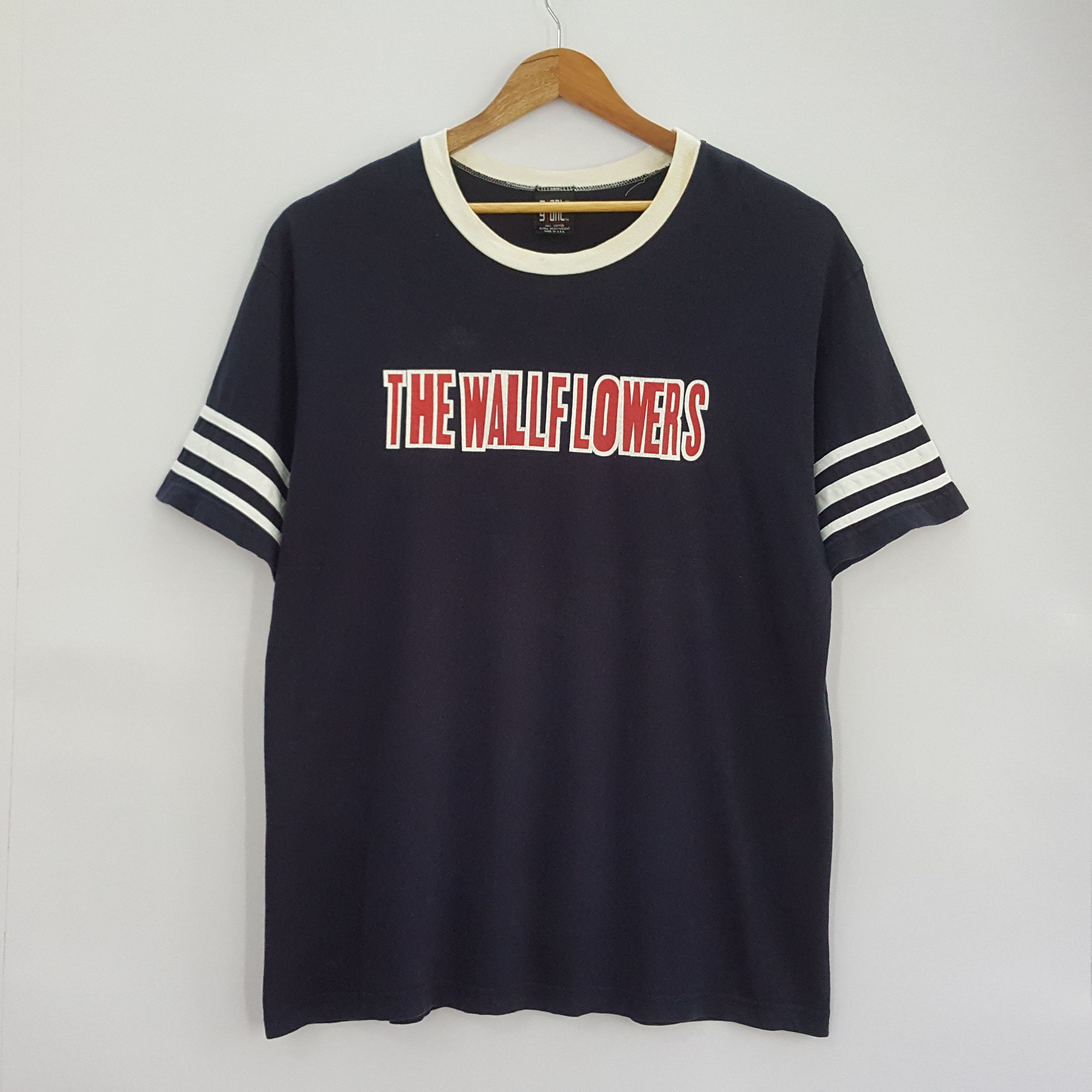 Band Tees × Vintage Vintage THE WALLFLOWERS American Rock Band Ringer T-shirt Size US XL / EU 56 / 4 - 1 Thumbnail