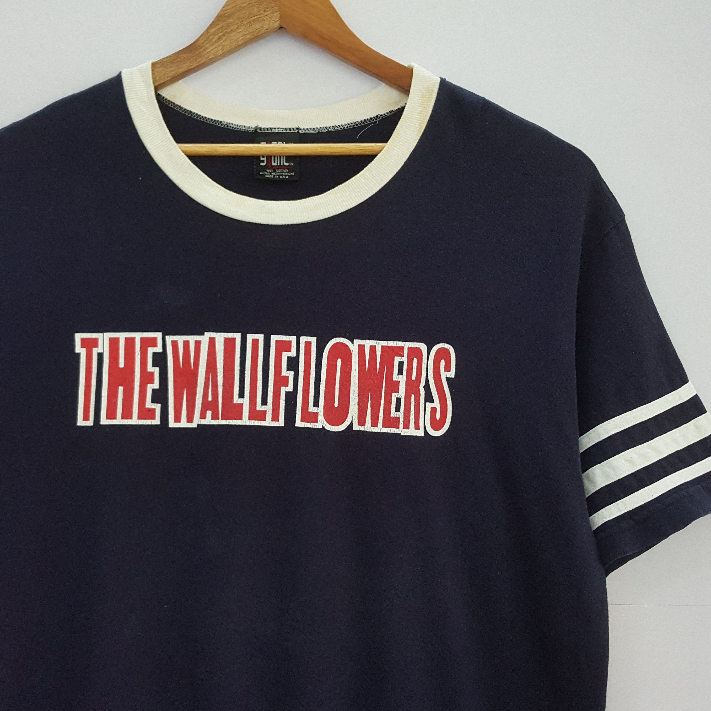 Band Tees × Vintage Vintage THE WALLFLOWERS American Rock Band Ringer T-shirt Size US XL / EU 56 / 4 - 2 Thumbnail