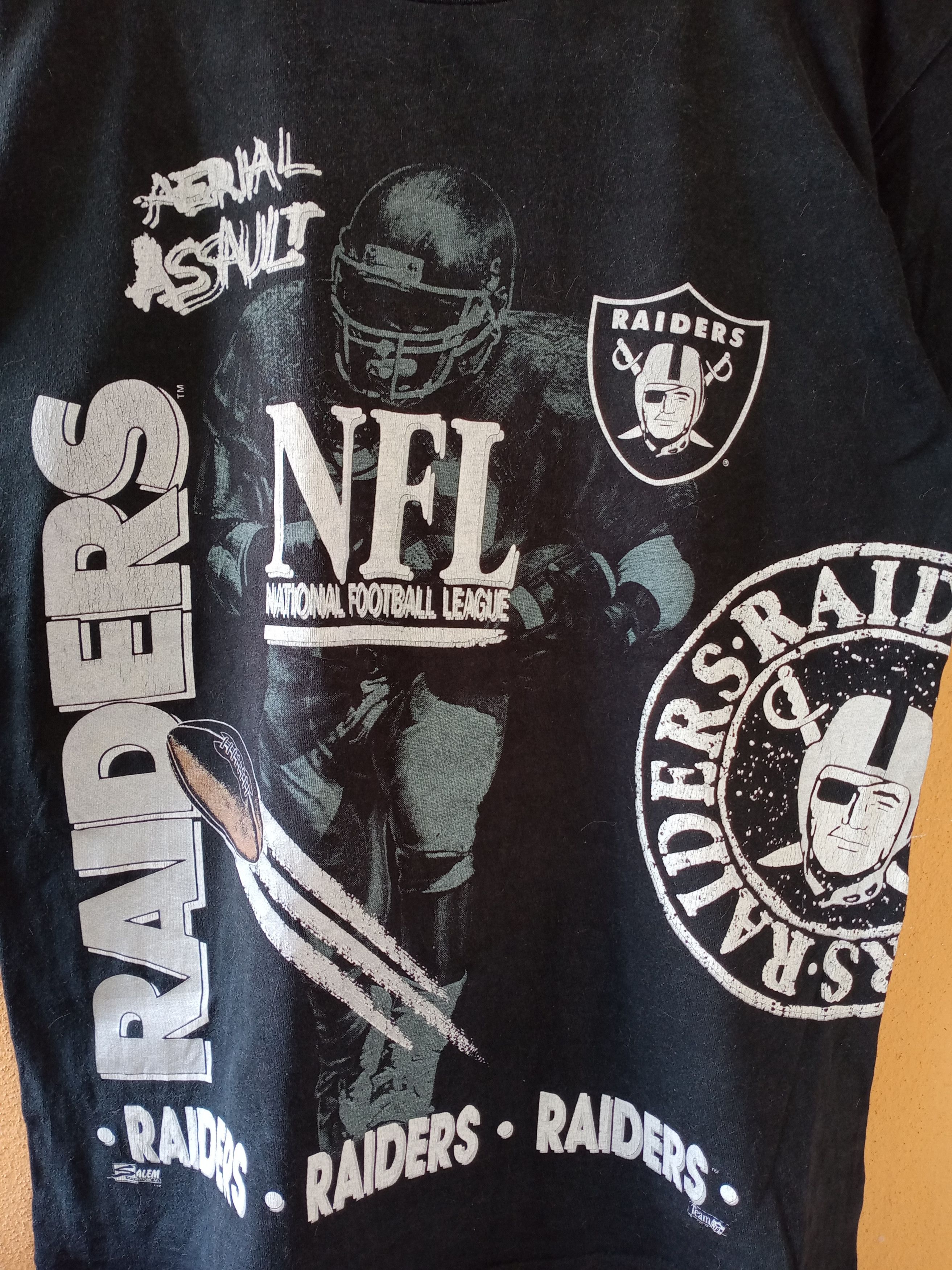 NFL Vintage 90s Raiders Los Angeles NFL Overprint Tshirt Size US M / EU 48-50 / 2 - 4 Thumbnail