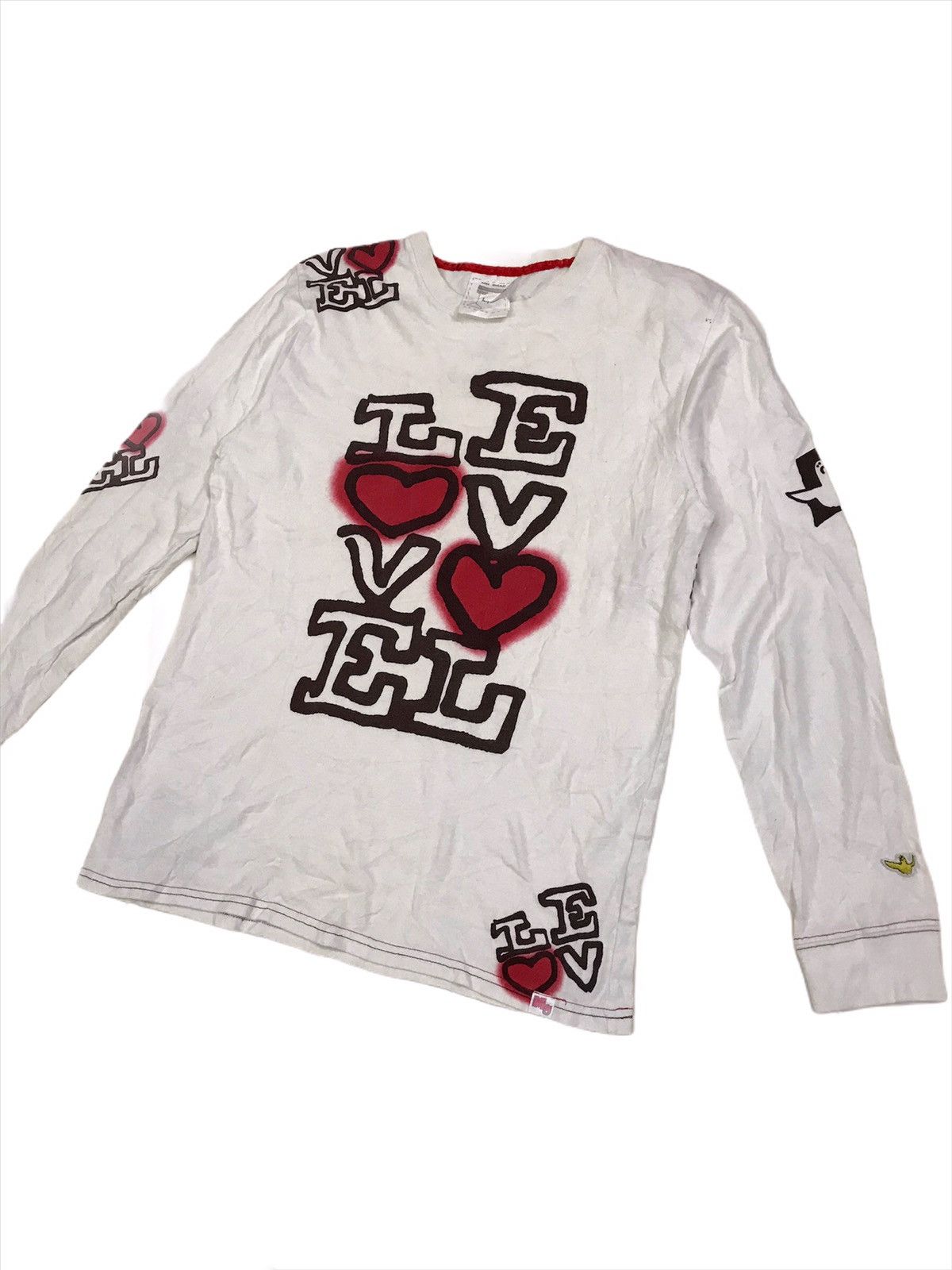 image of Skategang Mark Gonzales Long Sleeve Tshirt in White, Men's (Size Large)