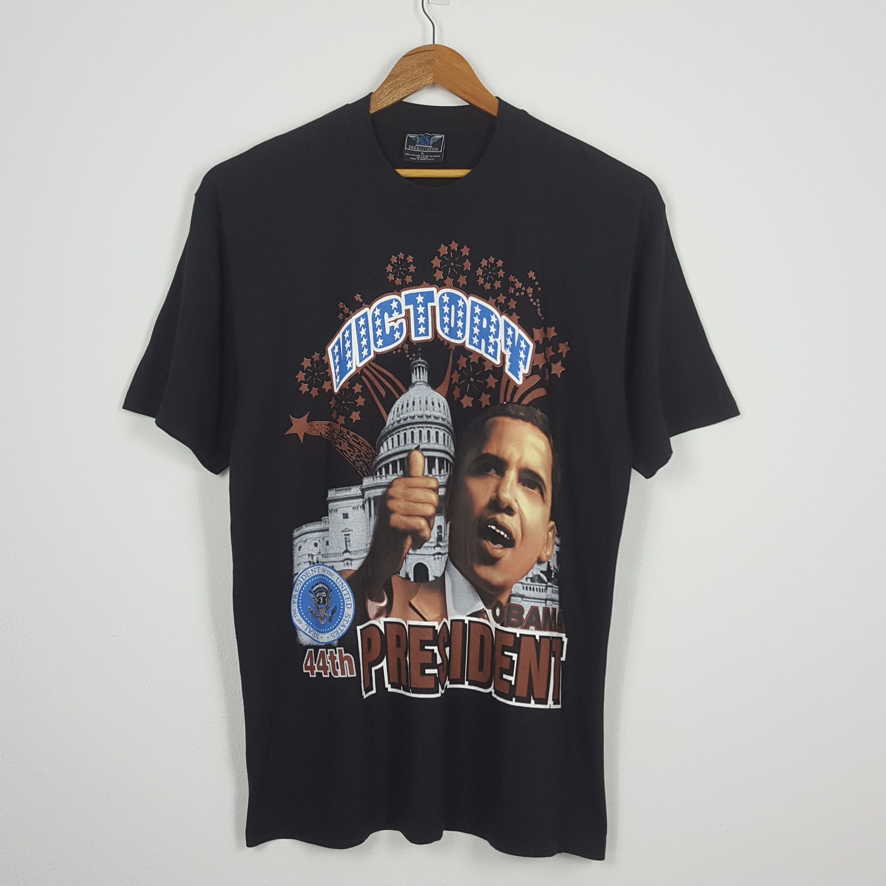 Rap Tees × Vintage Vintage BARACK OBAMA Victory President Hip Hop Rap Tees Size US XL / EU 56 / 4 - 1 Thumbnail