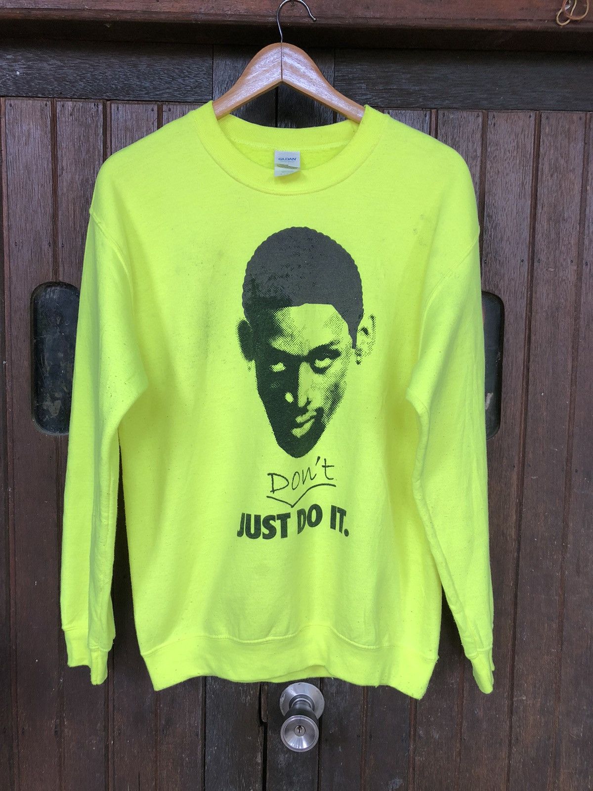 NBA Dennis Rodman crewneck yellow green Size US M / EU 48-50 / 2 - 1 Thumbnail