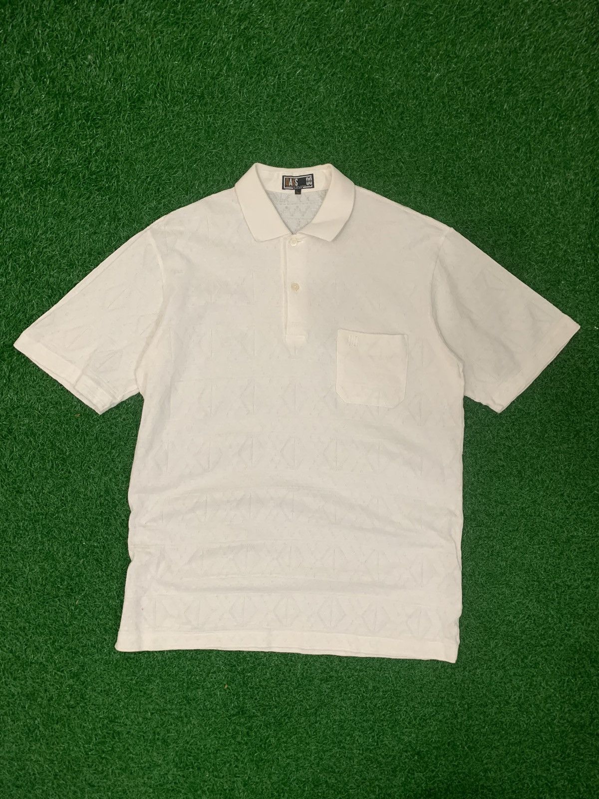 image of Daks London x Vintage Daks Golf White Polo, Men's (Size Large)