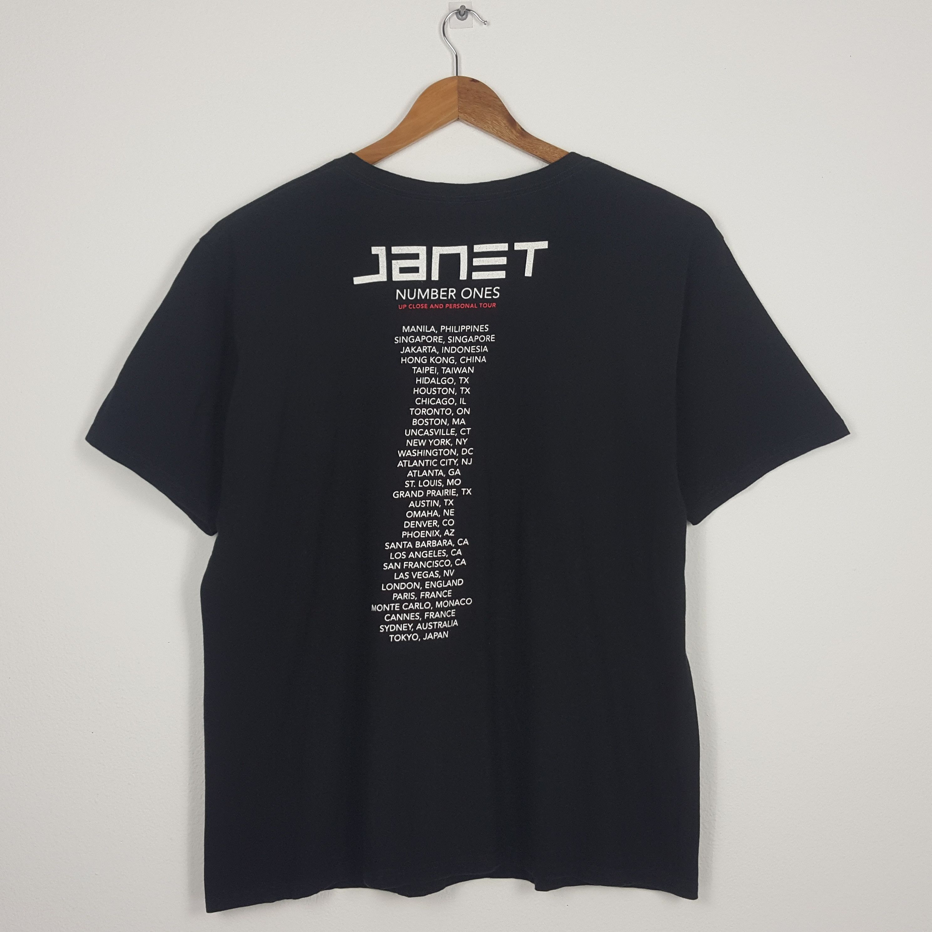 Band Tees × Rap Tees × Vintage Vintage Jenet Jackson American Singer Rap Tees Tour T-Shirt Size US XL / EU 56 / 4 - 5 Thumbnail