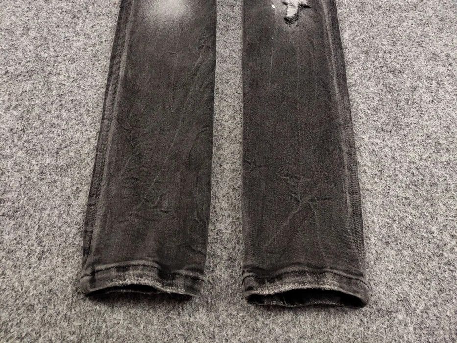 Dsquared2 Dsquared2 Designer Black Paint Logo Distressed Denim Jeans Size US 30 / EU 46 - 4 Thumbnail