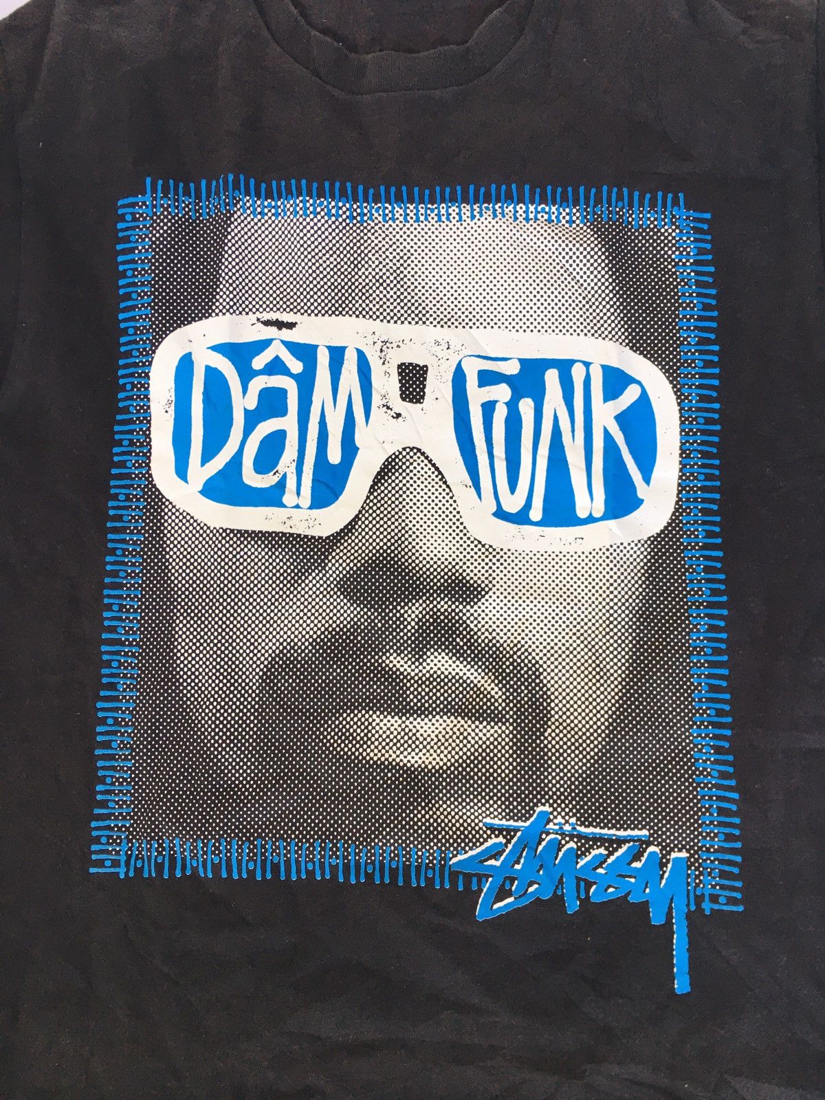 Rap Tees Vtg Stussy Dam funk the funk tsunami stone throw black shirt Size US M / EU 48-50 / 2 - 4 Thumbnail