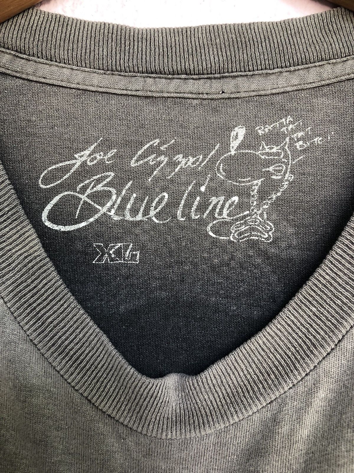 Rap Tees Rare Blue line sun faded rapper Style black Shirt Size US XL / EU 56 / 4 - 5 Thumbnail