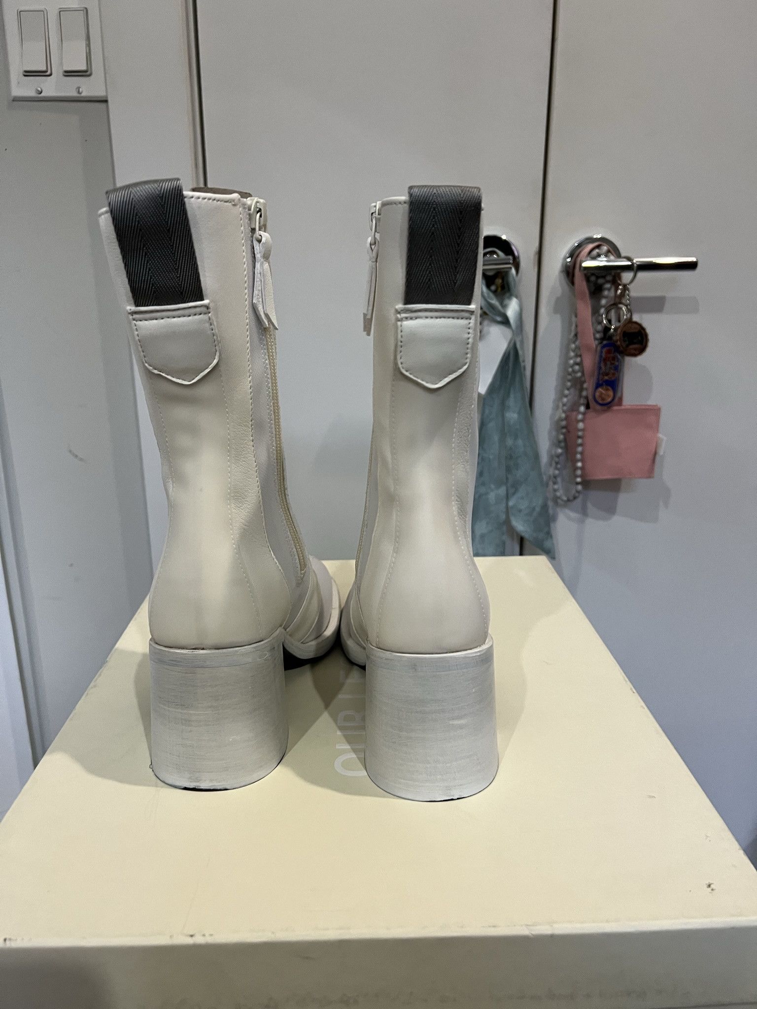 Our Legacy White Leather Tech Mid Shaft Boot sz 37 Size US 7 / IT 37 - 4 Thumbnail