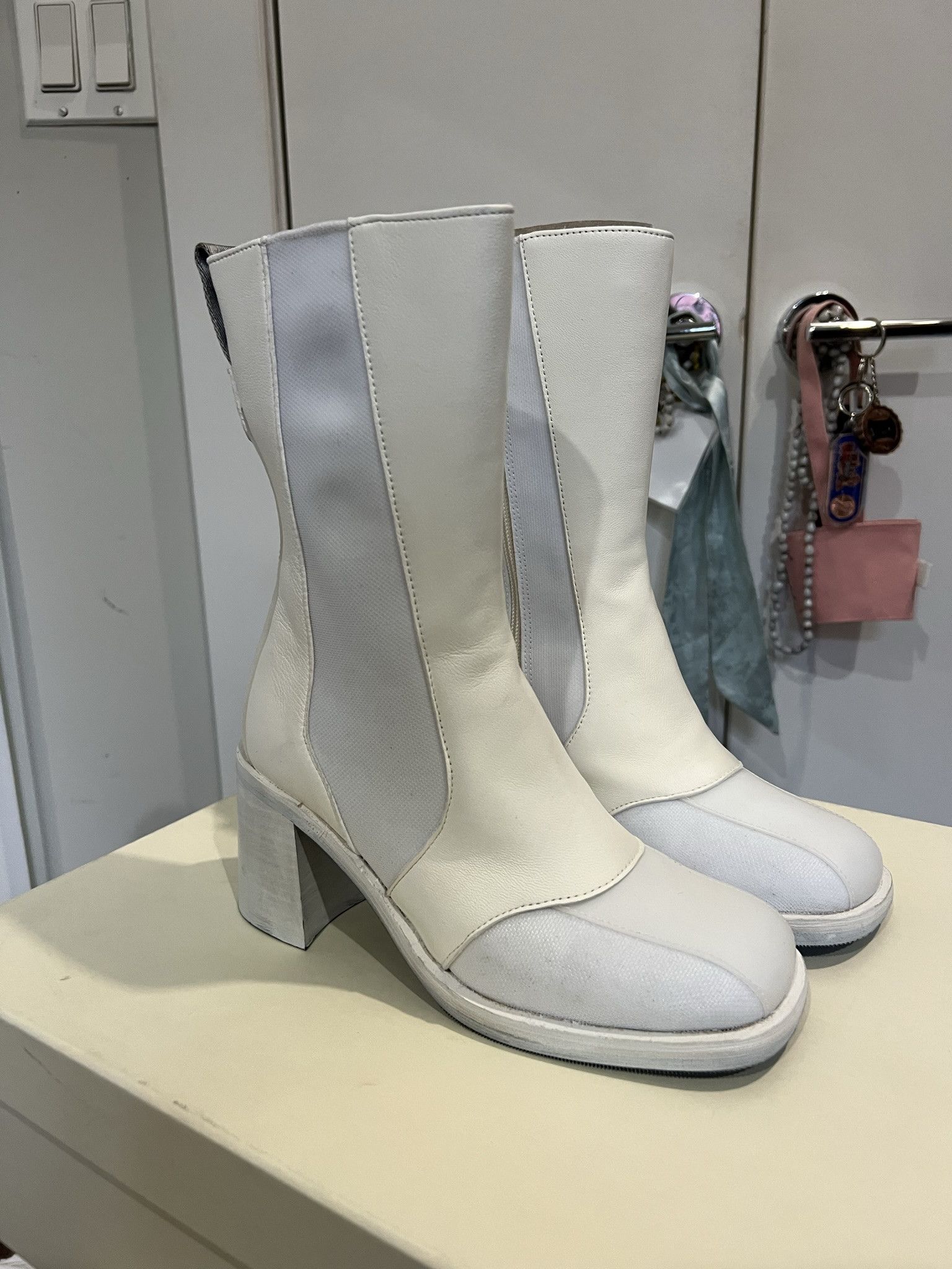 靴 OUR LEGACY shaft boots White OUR LEGACY shaft boots White