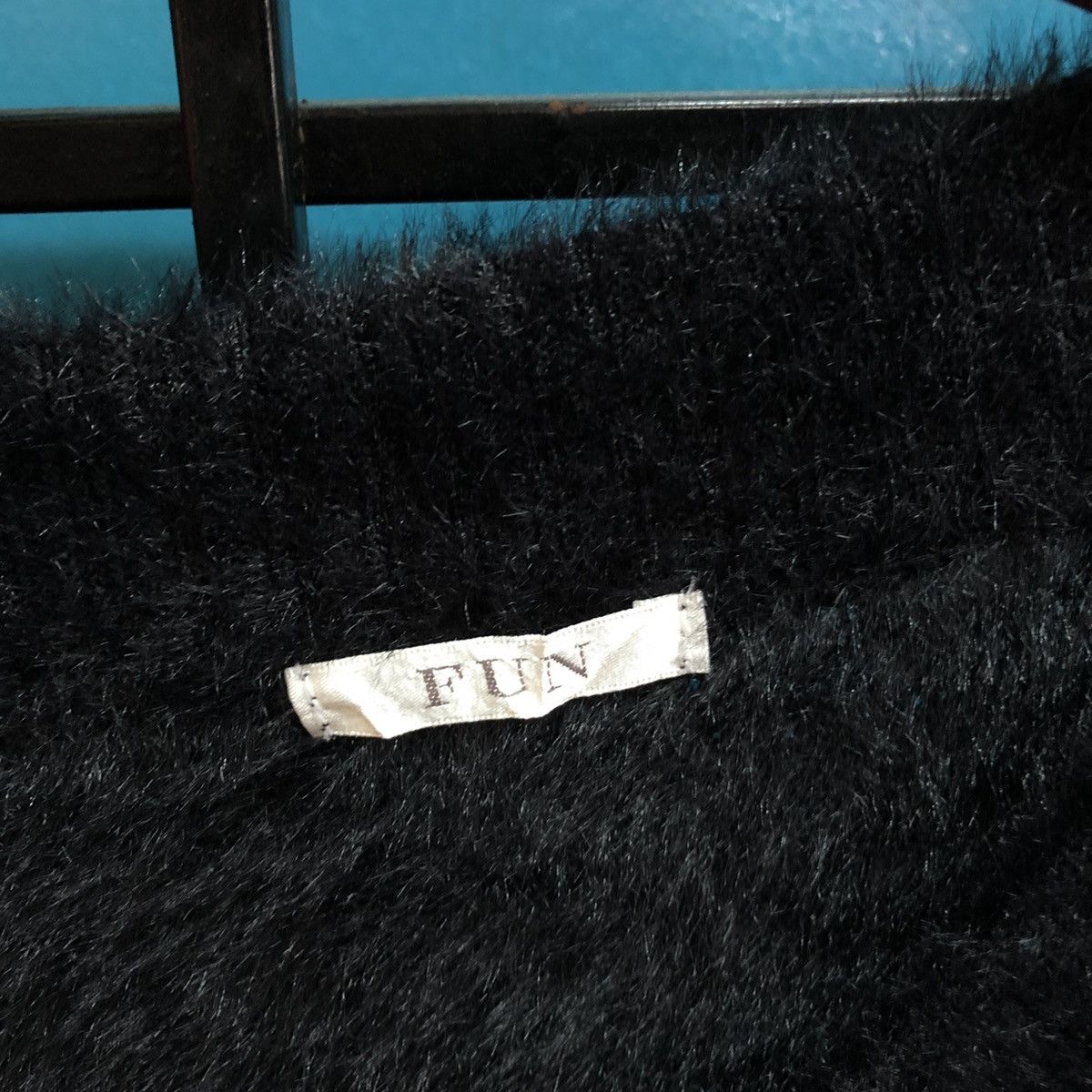 Japanese Brand Fun Black Shag Shaggy Fur Mohair Knitwear #6576 Size S / US 4 / IT 40 - 7 Thumbnail