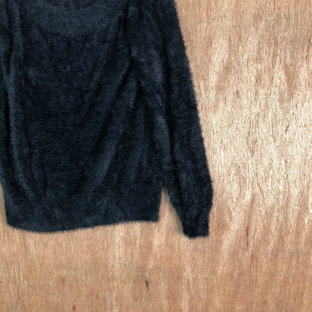 Japanese Brand Fun Black Shag Shaggy Fur Mohair Knitwear #6576 Size S / US 4 / IT 40 - 3 Thumbnail